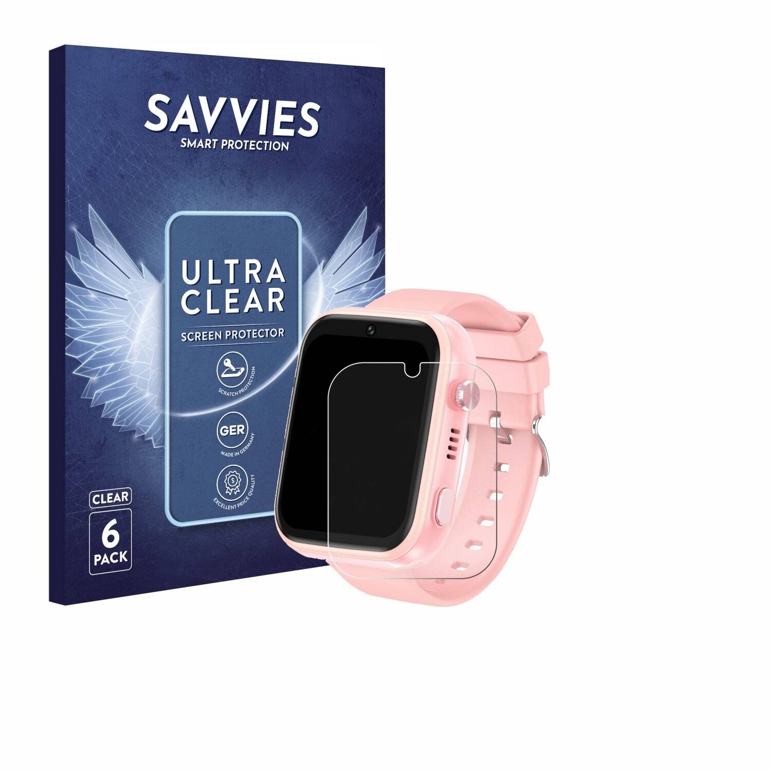 6x Savvies Displayschutz-Folie für jianyana 4G Kids