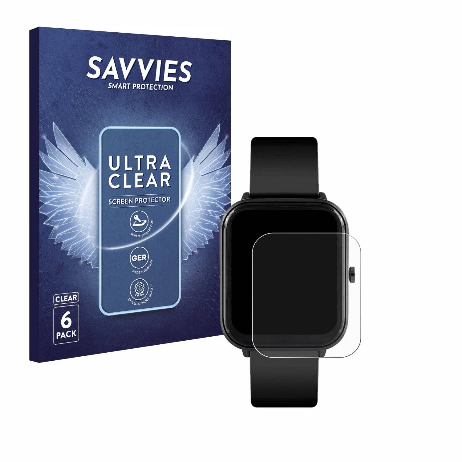 6x Savvies Displayschutz-Folie für Reflex Active Series 15 (45