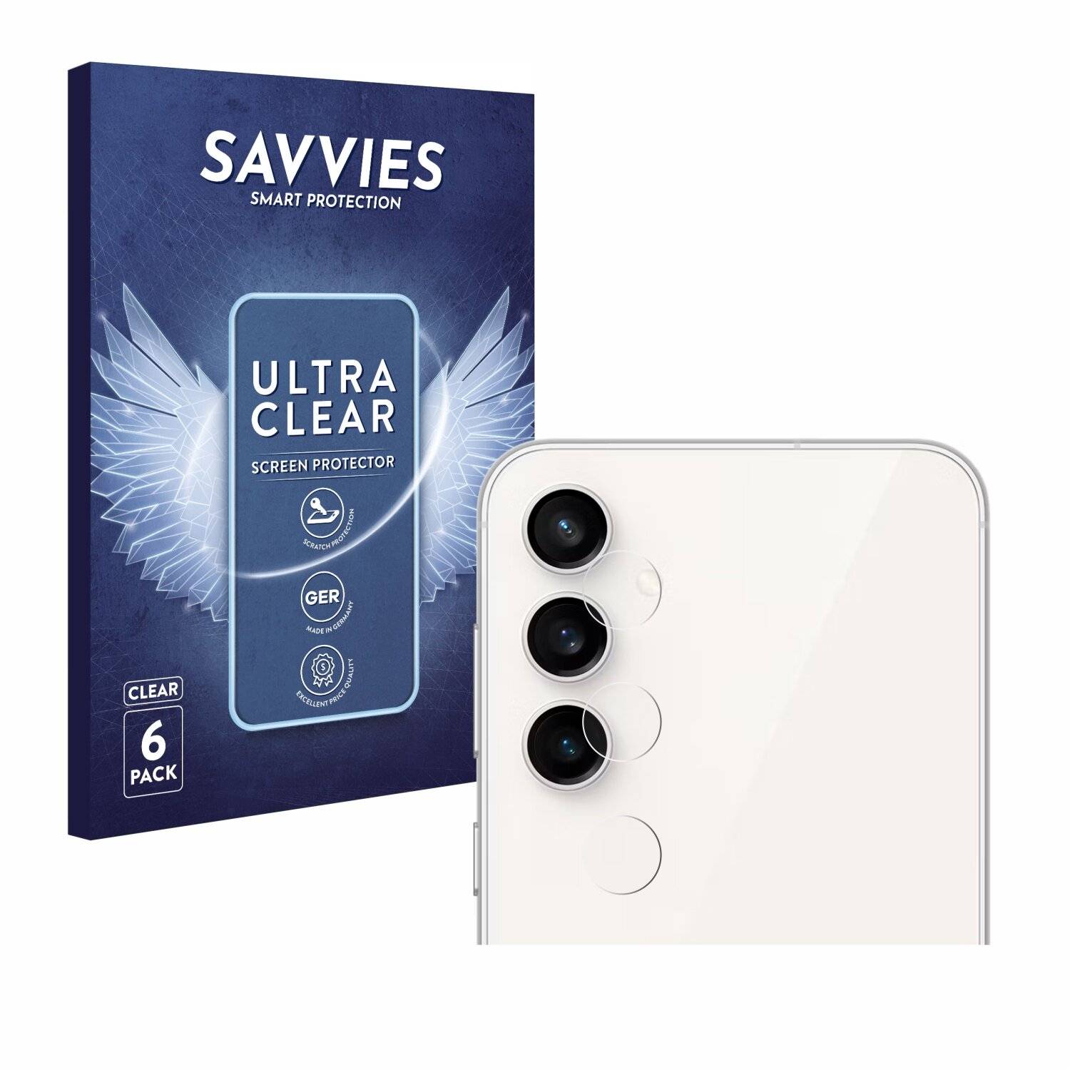 6x Savvies SU75 Displayschutzfolie für Samsung Galaxy S23 FE (NUR