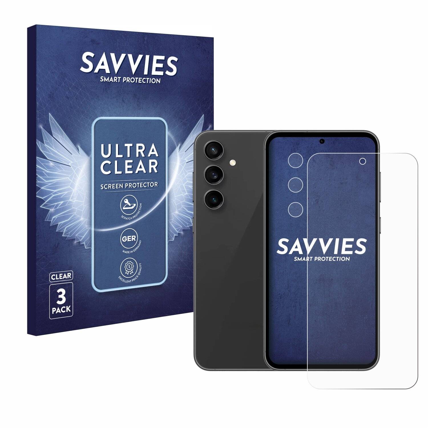 6x Savvies Displayschutz-Folie für Samsung Galaxy S23 FE