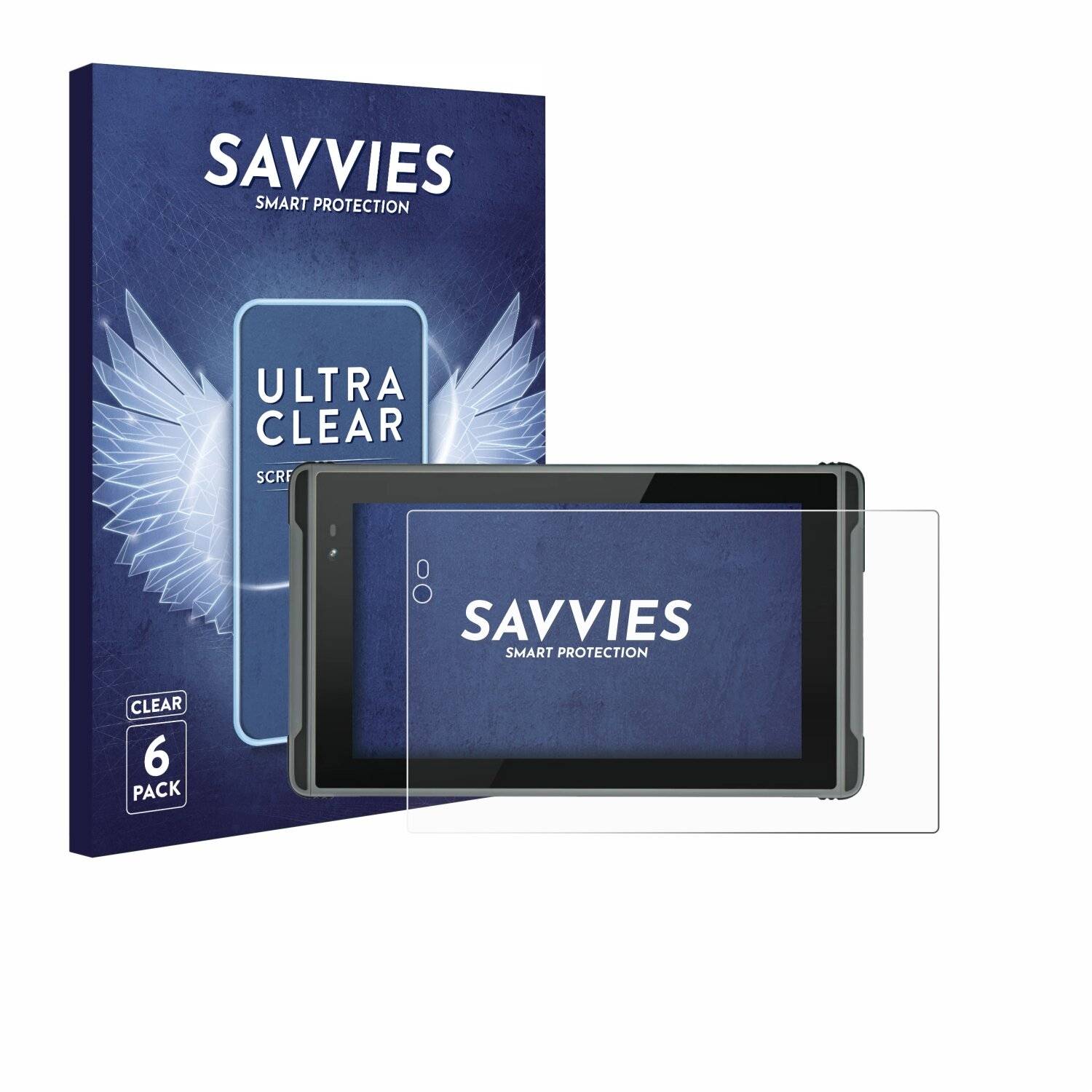 6x Savvies Displayschutz-Folie für Hugerock