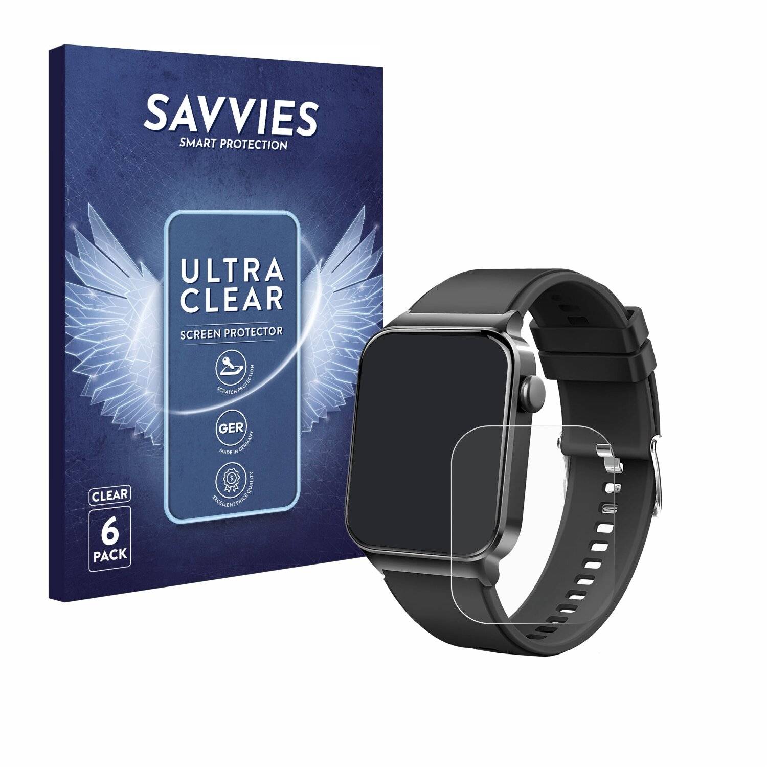 6x Savvies Displayschutz-Folie für Uaue T50S
