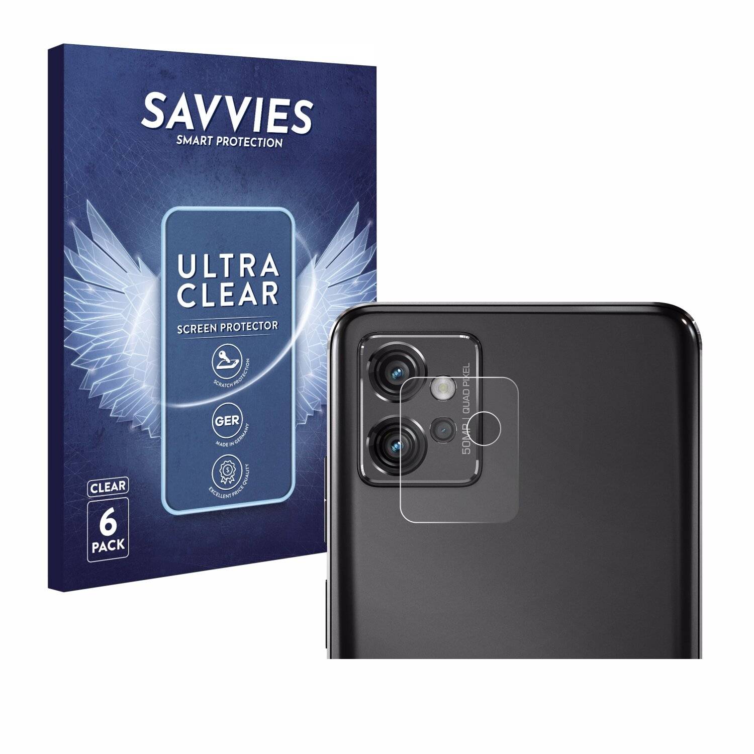 6x Savvies Displayschutz-Folie für Motorola Moto G32 (NUR