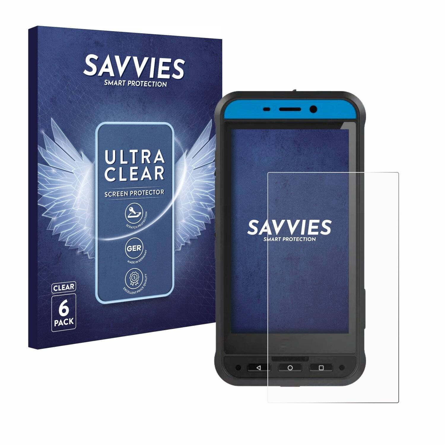 6x Savvies Displayschutz-Folie für Ecom Smart-Ex 02