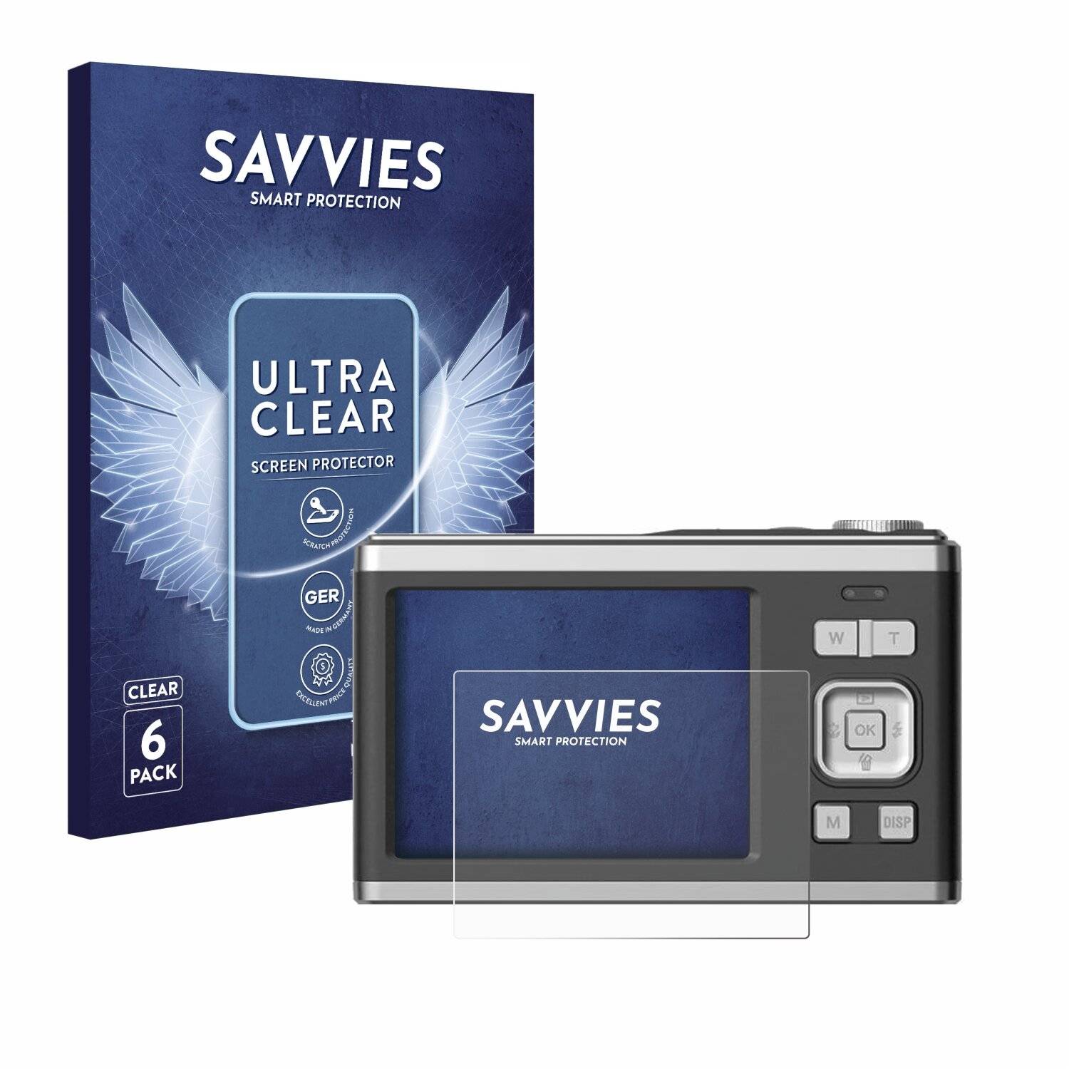 6x Savvies Displayschutz-Folie für Rollei Compactline