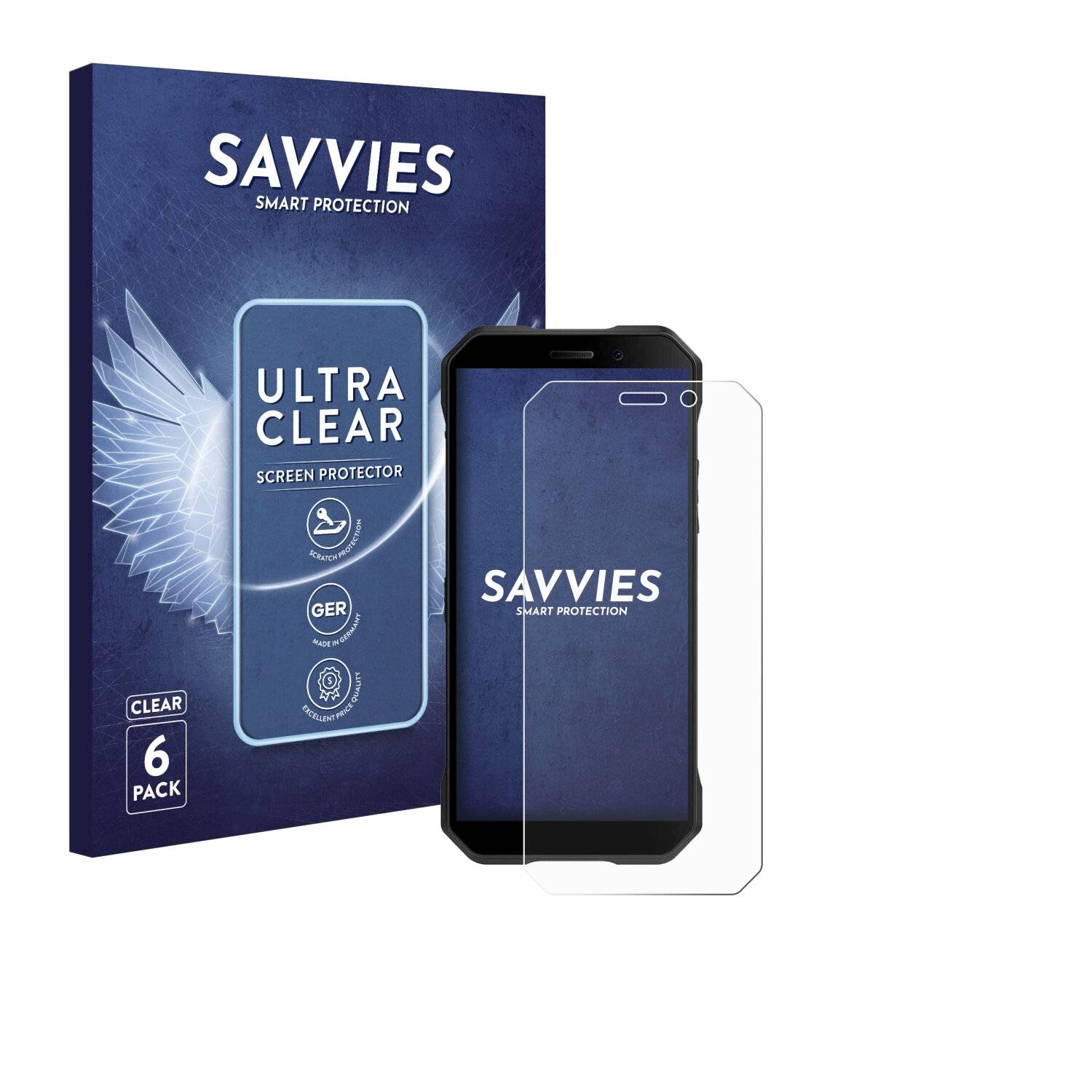 6x Savvies Displayschutz-Folie für Doogee S61