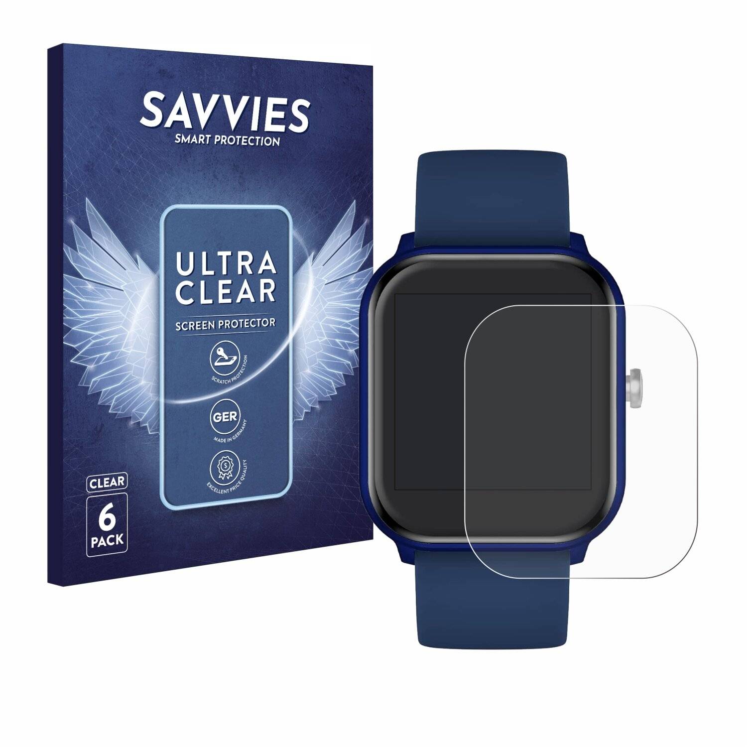 6x Savvies Displayschutz-Folie für Ice-Watch ICE smart