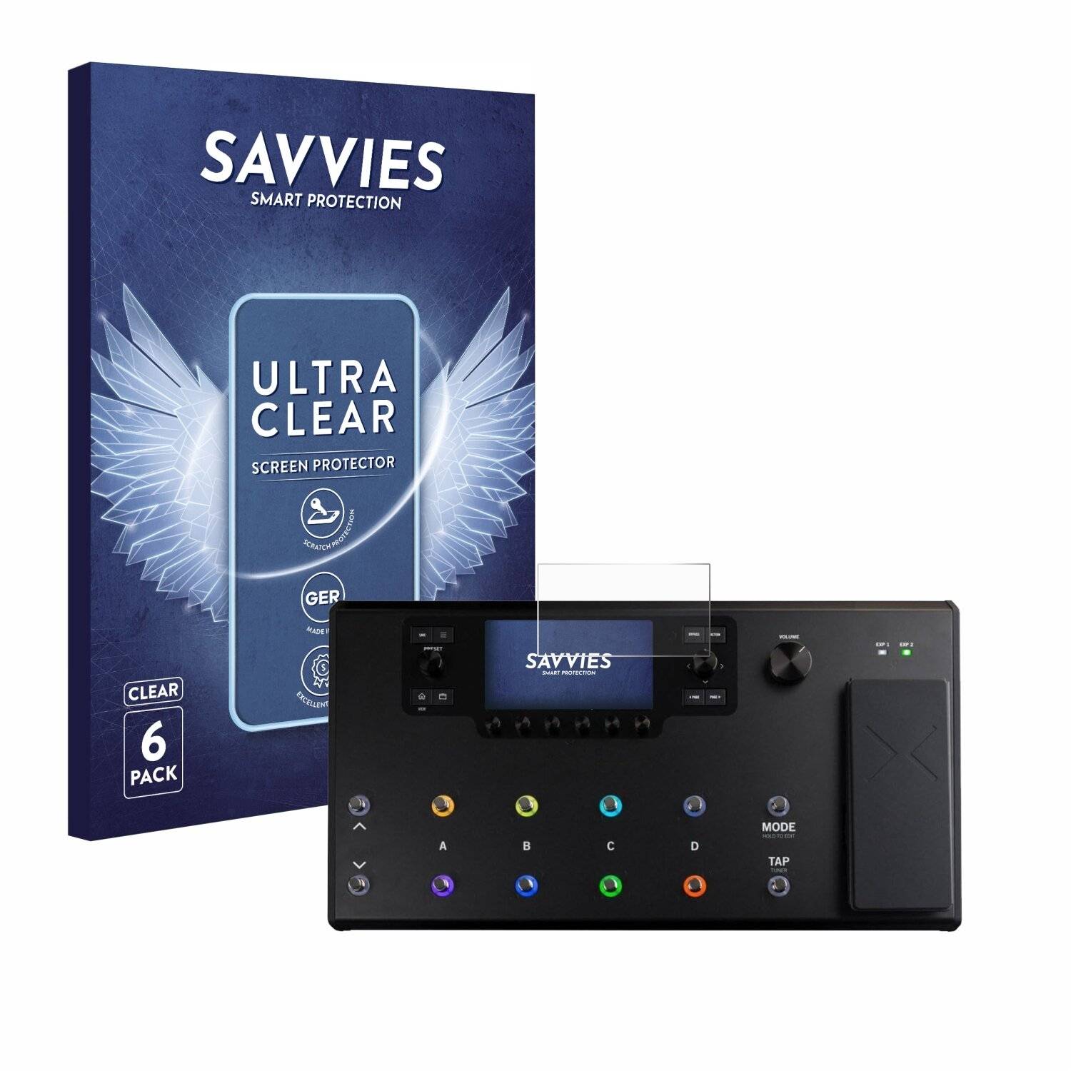 6x Savvies Displayschutz-Folie für Line 6 Helix