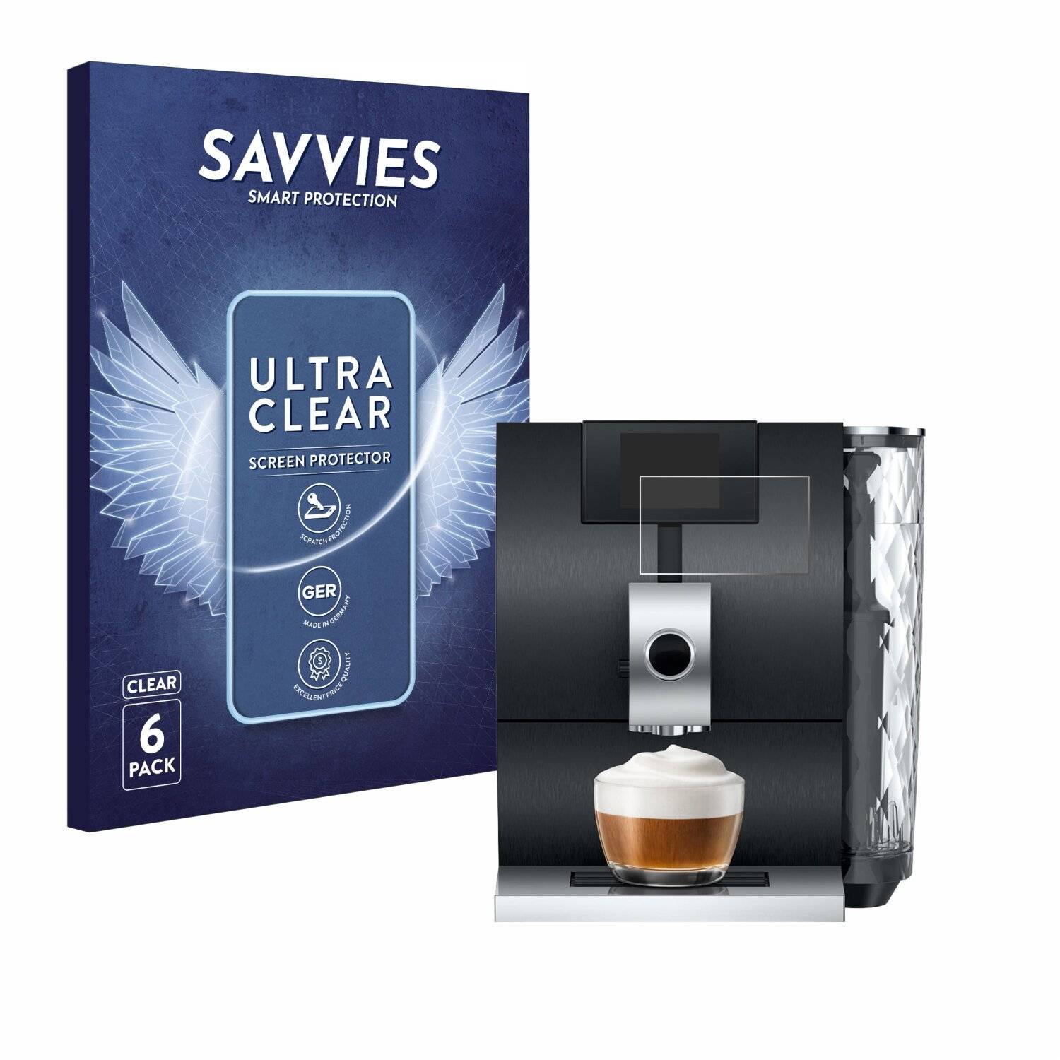 6x Savvies Displayschutz-Folie für Jura ENA