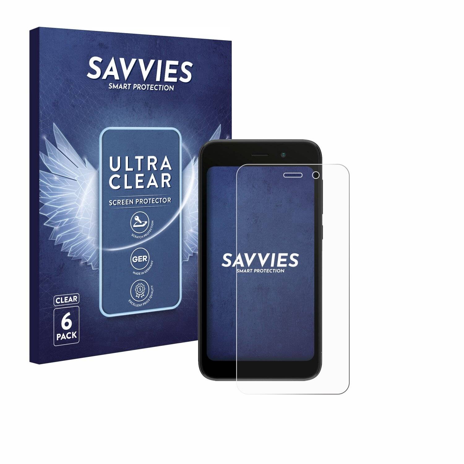 6x Savvies Displayschutz-Folie für Wiko