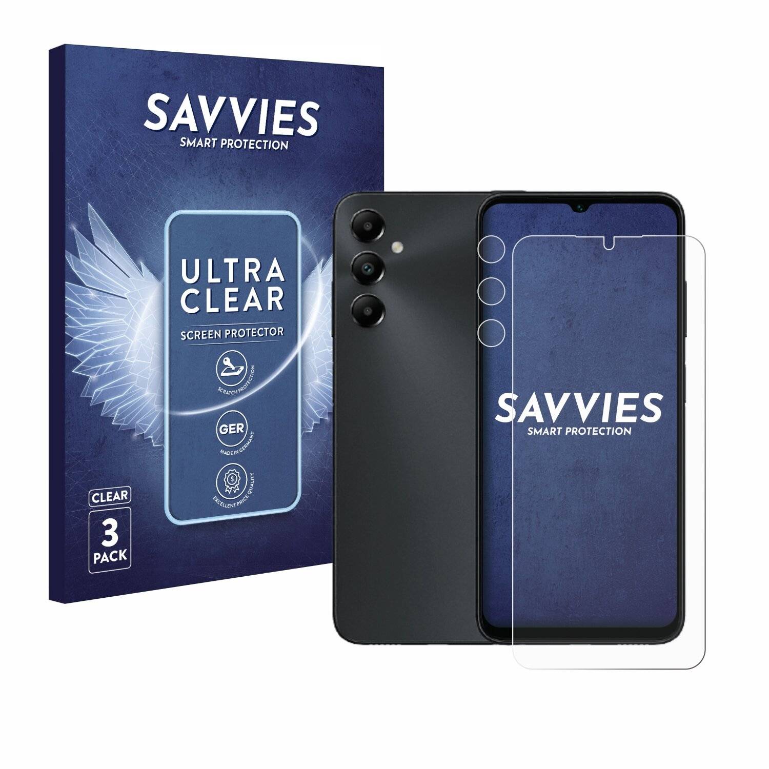 6x Savvies Displayschutz-Folie für Samsung Galaxy A05s
