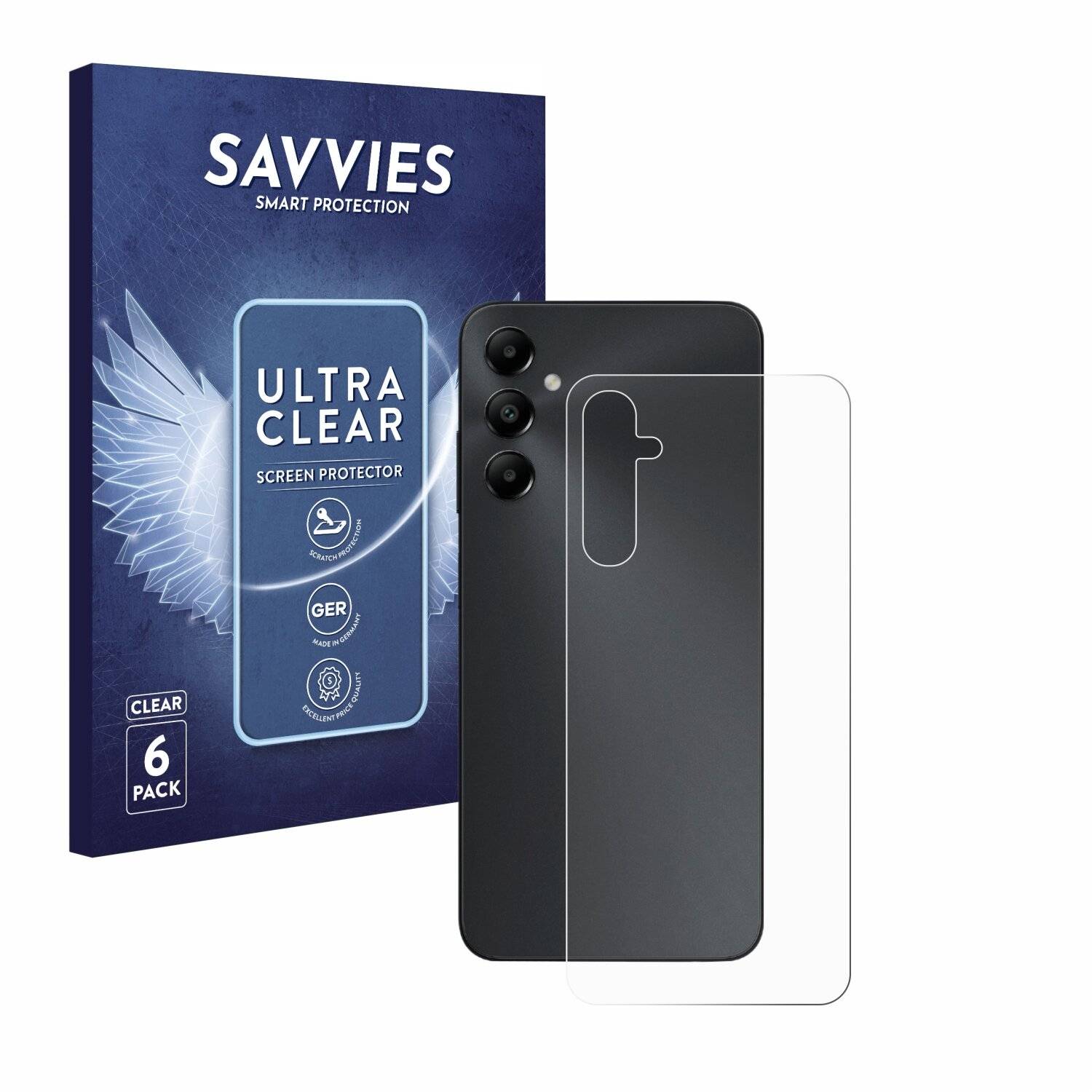 6x Savvies Displayschutz-Folie für Samsung Galaxy A05s