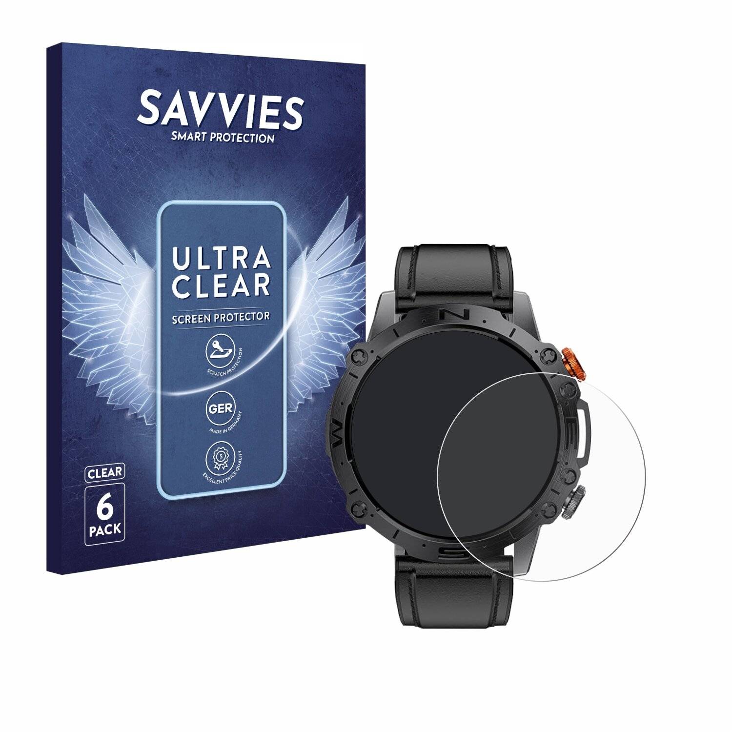 6x Savvies Displayschutz-Folie für LIGE DFA-ST19