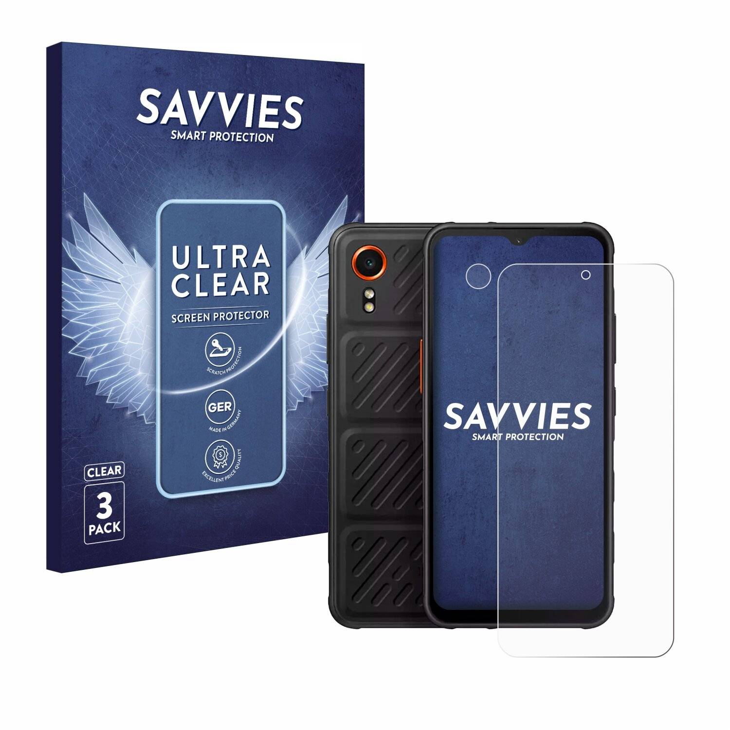 6x Savvies Displayschutz-Folie für Samsung Galaxy XCover 7