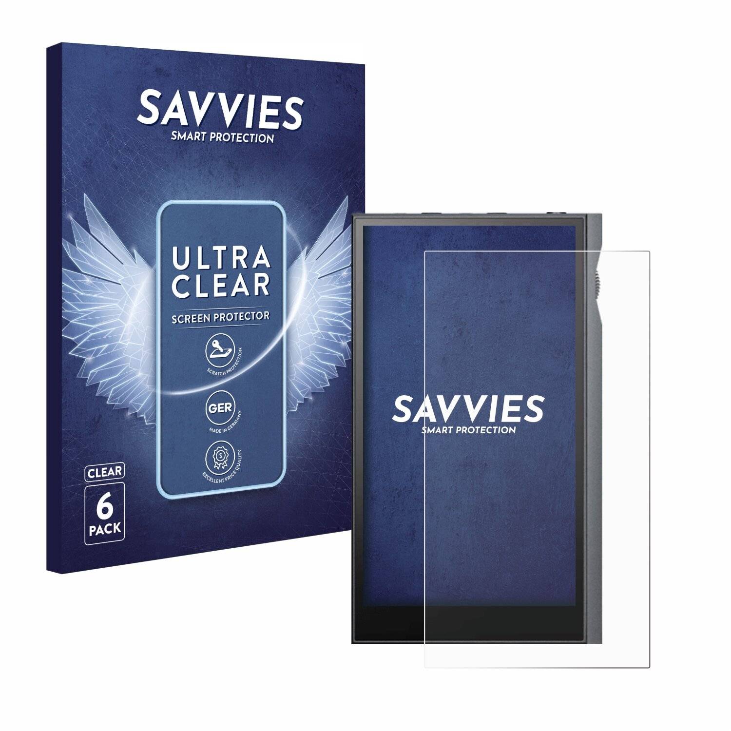 6x Savvies Displayschutz-Folie für Astell&Kern Kann