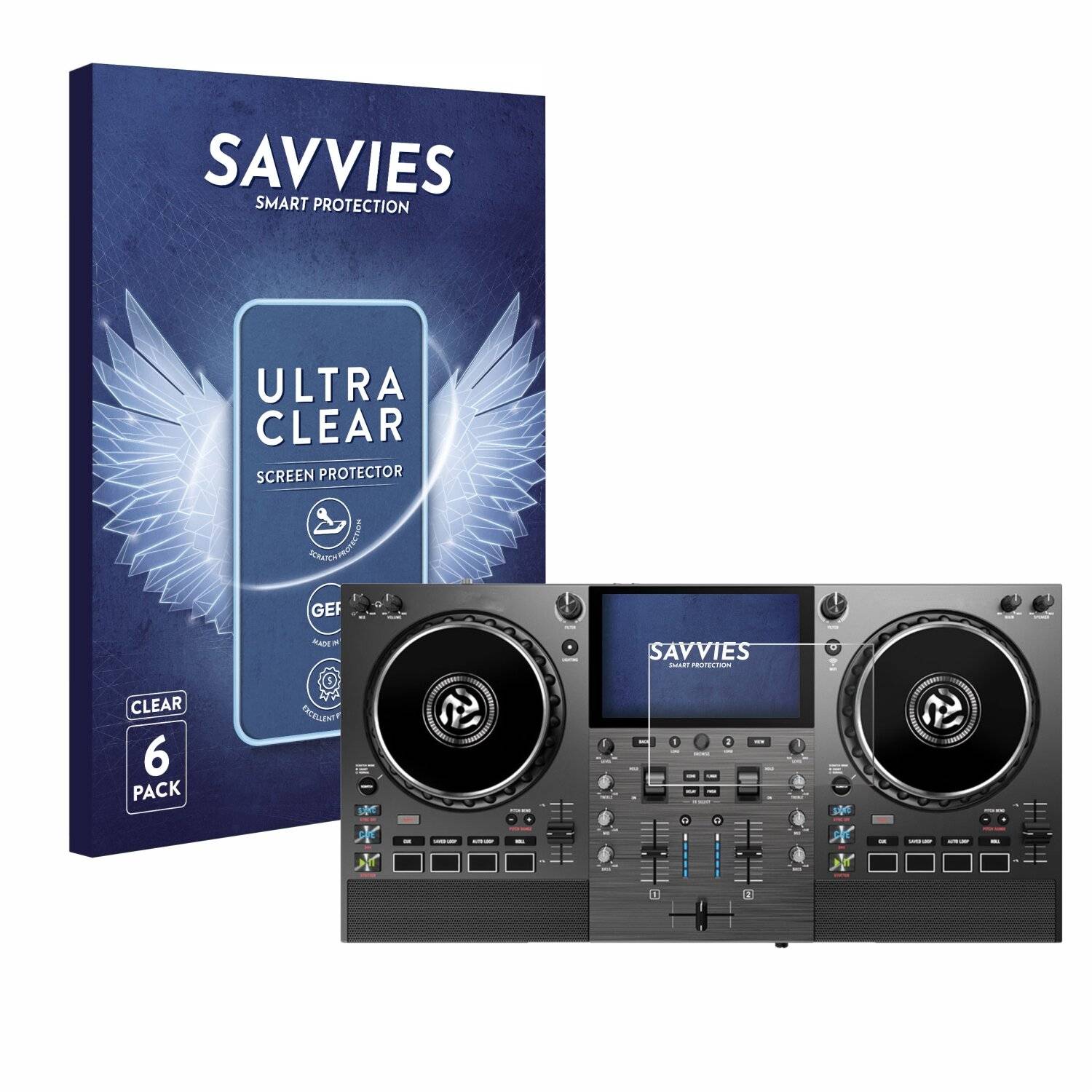 6x Savvies Displayschutz-Folie für Numark Mixstream Pro