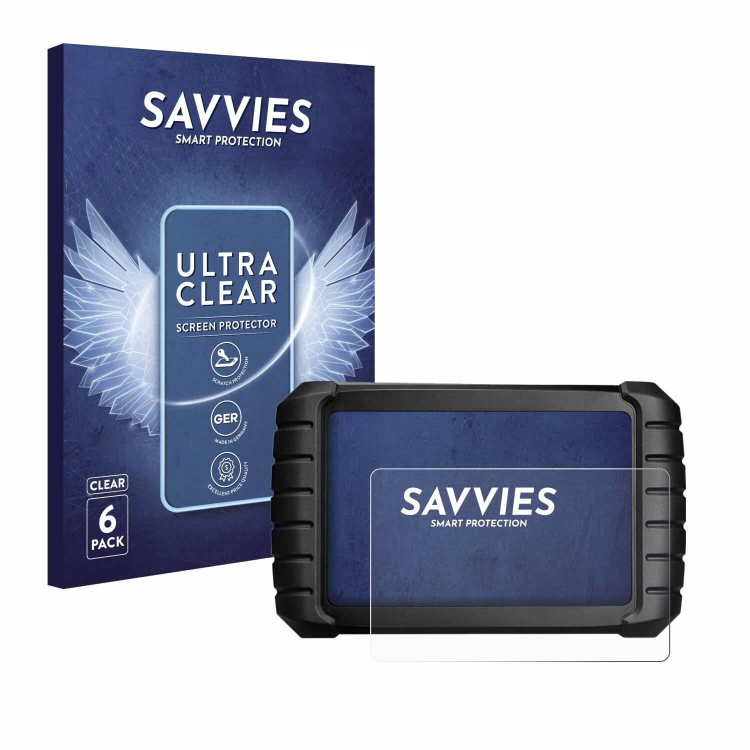 6x Savvies Displayschutz-Folie für iCarsoft CR Max BT