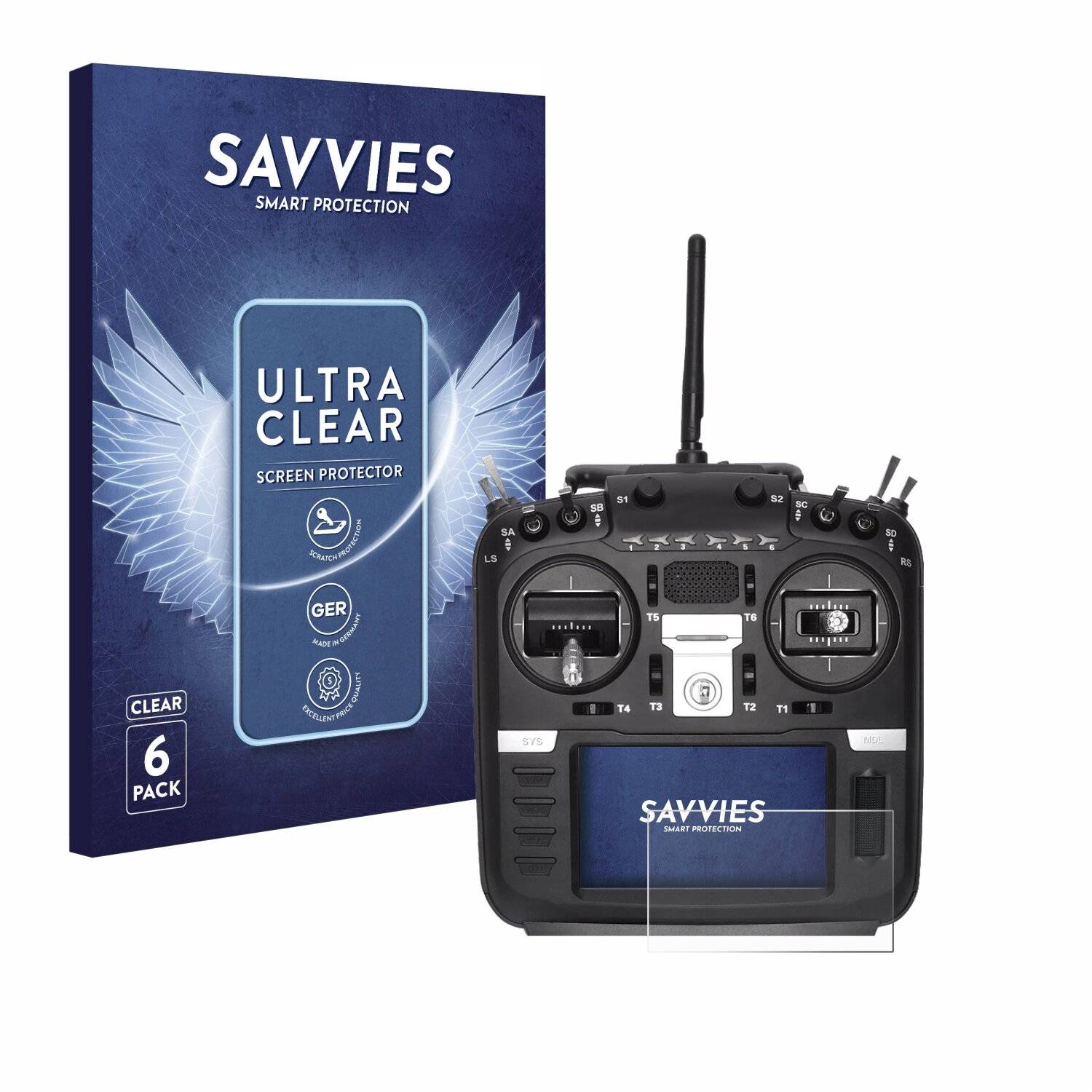 6x Savvies Displayschutz-Folie für Radiomaster TX16S Mark