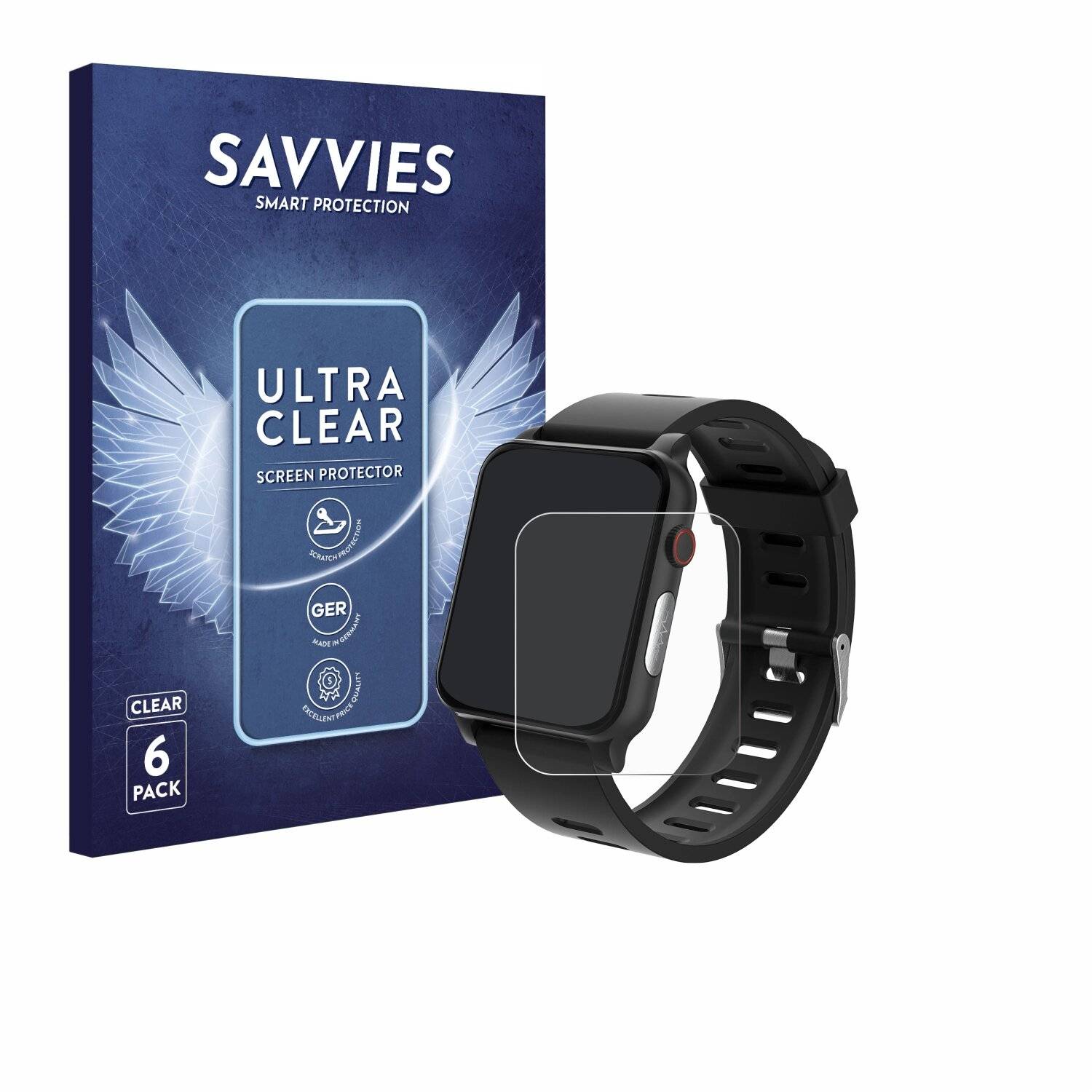 6x Savvies Displayschutz-Folie für HEYRO Fit
