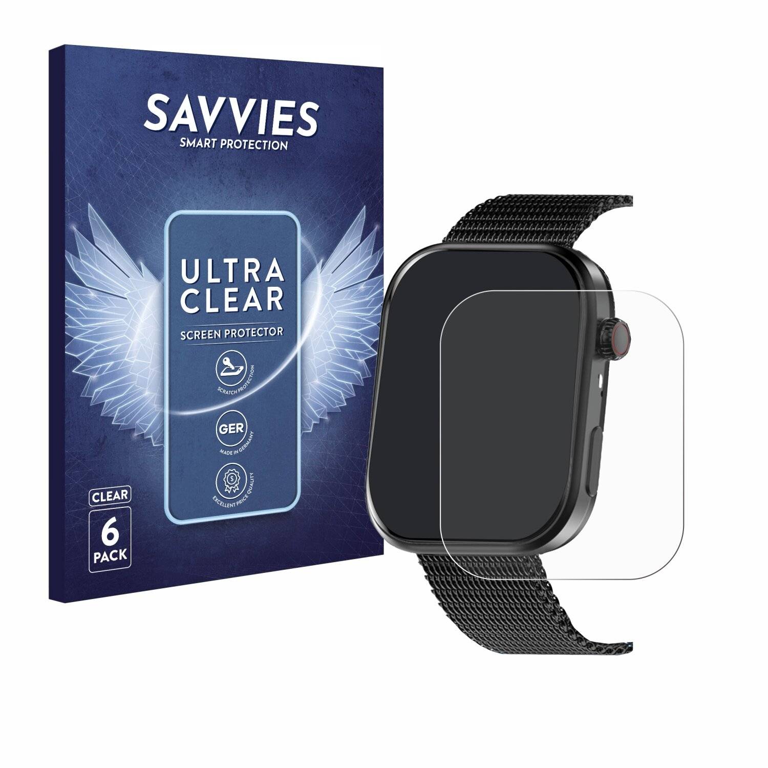 6x Savvies Displayschutz-Folie für Kiptumtek