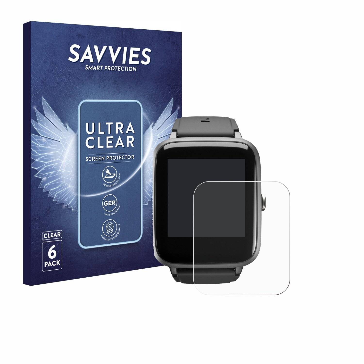 6x Savvies Displayschutz-Folie für Kalenji CW700