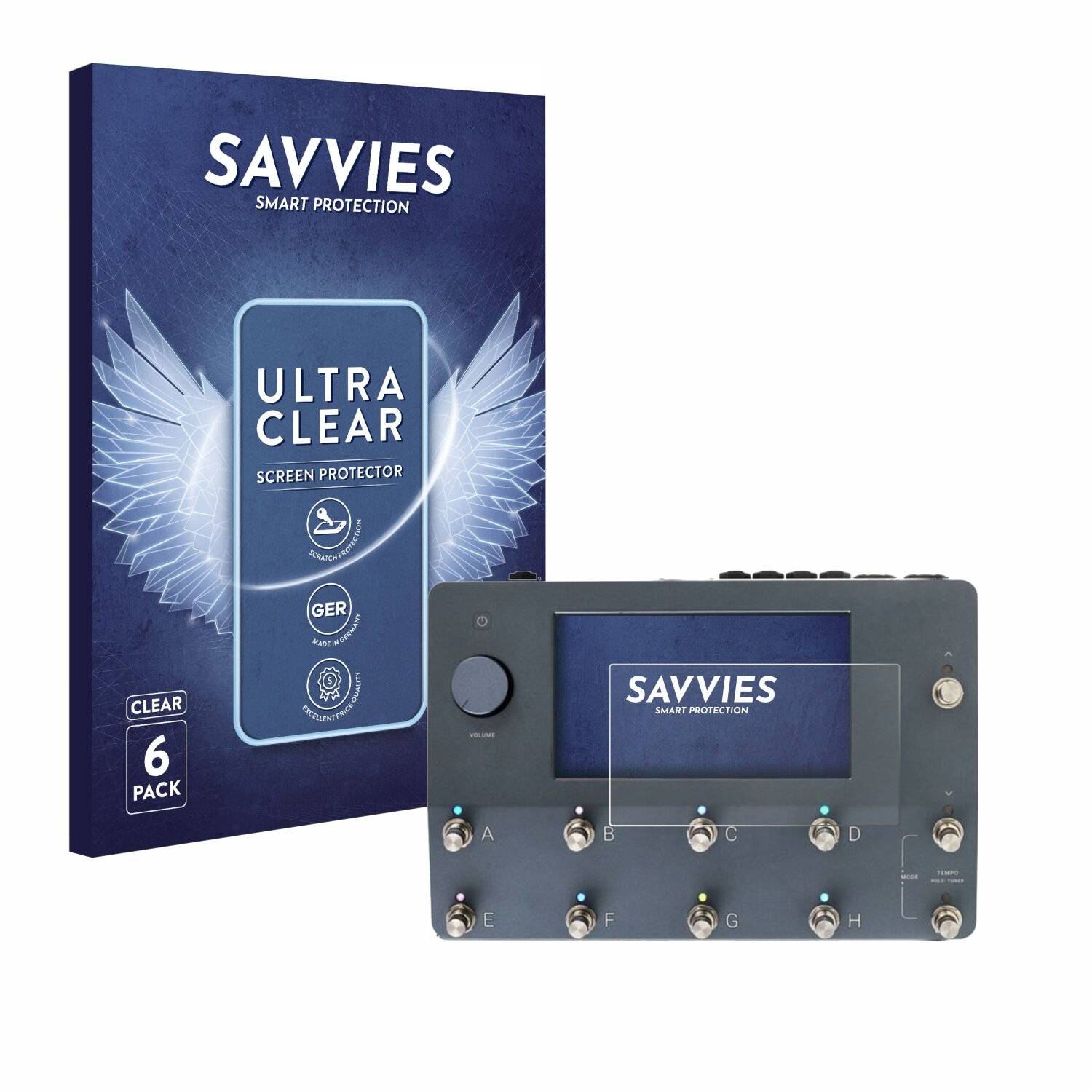 6x Savvies Displayschutz-Folie für Neural DSP Quad