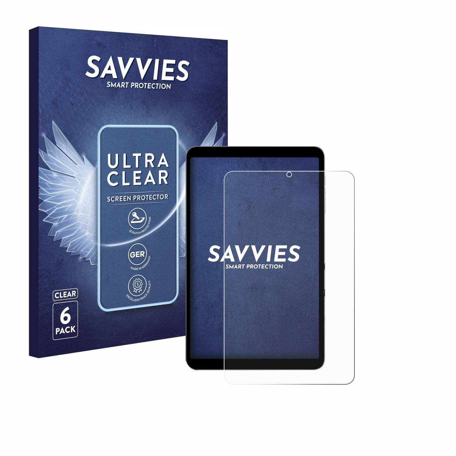 6x Savvies Displayschutz-Folie für Alldocube iPlay 50 mini