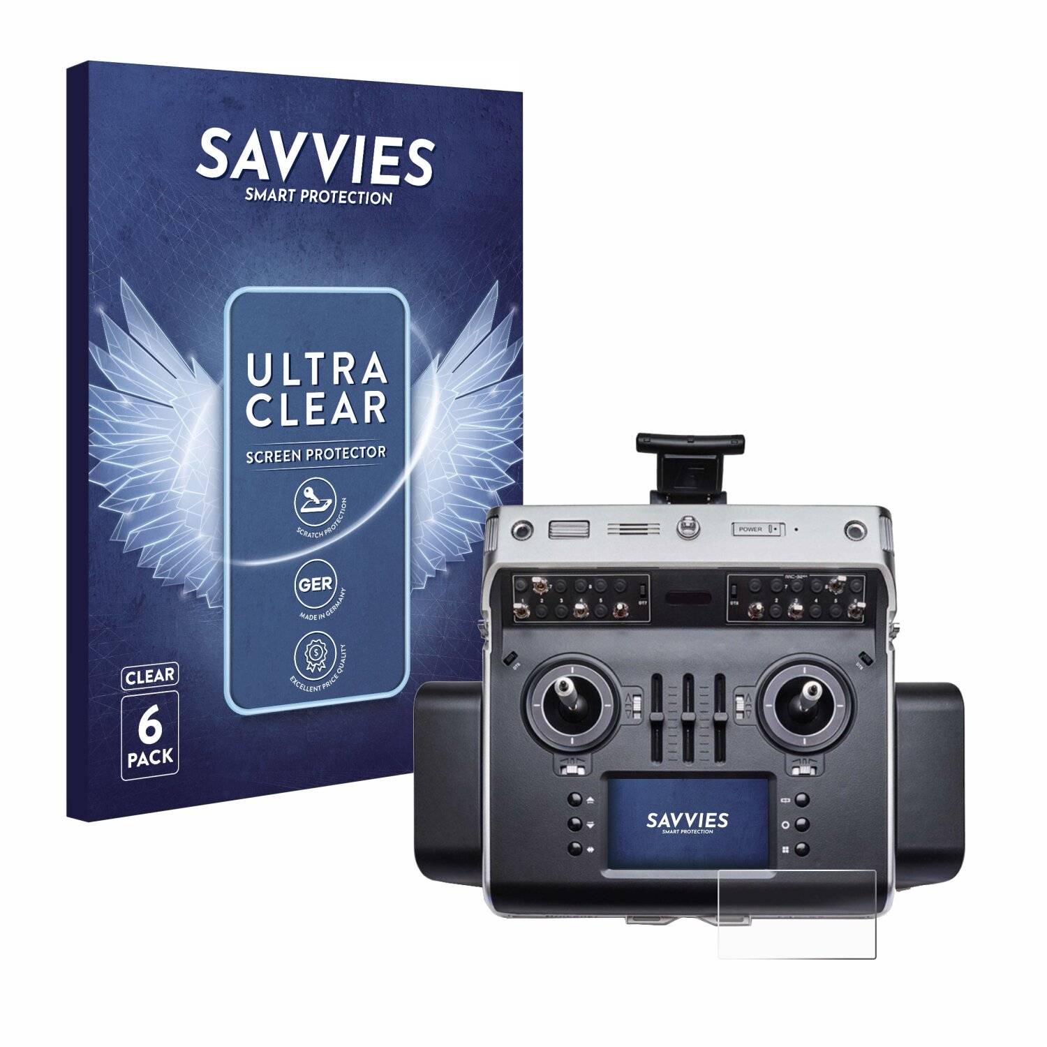 6x Savvies Displayschutz-Folie für Graupner