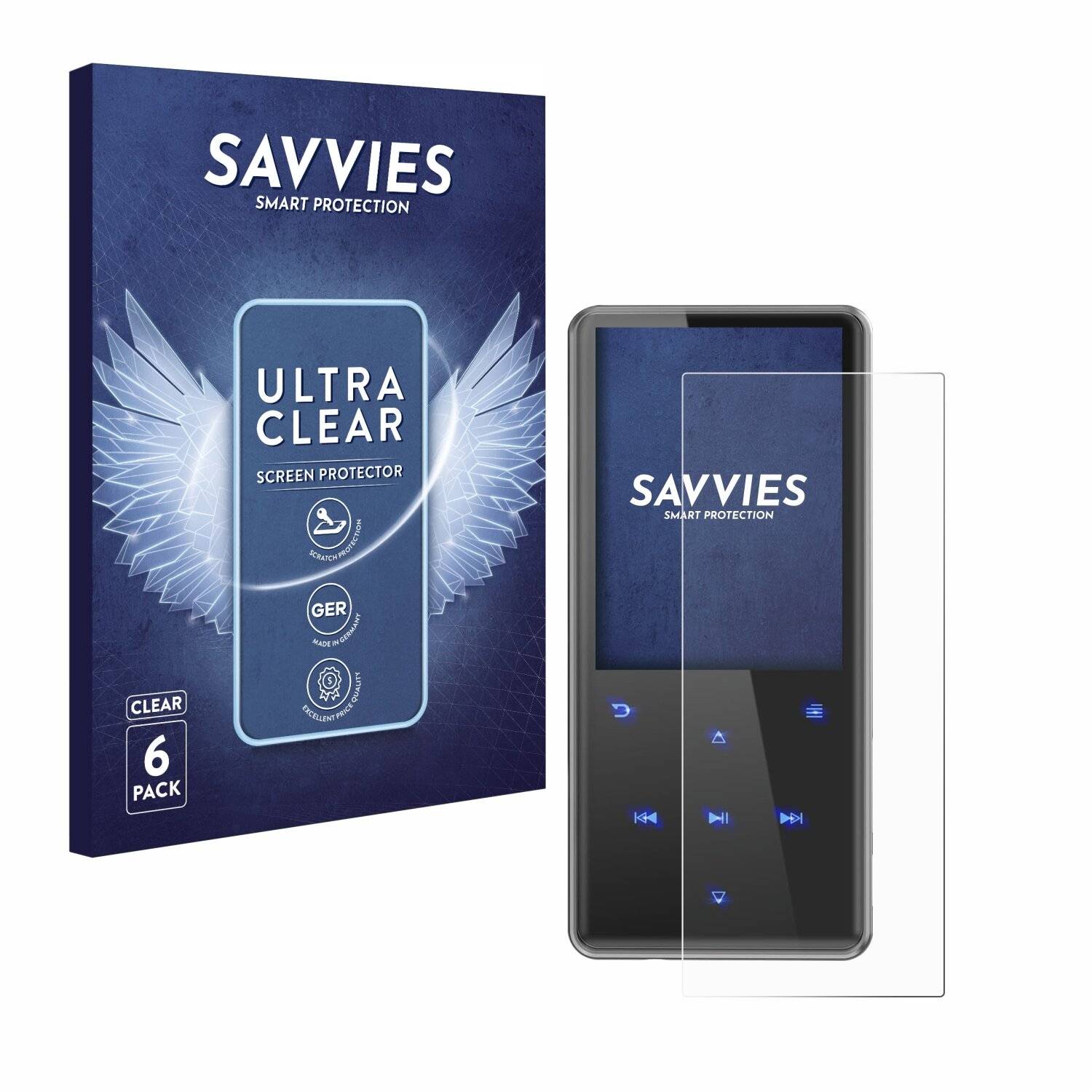 6x Savvies Displayschutz-Folie für Pinhui
