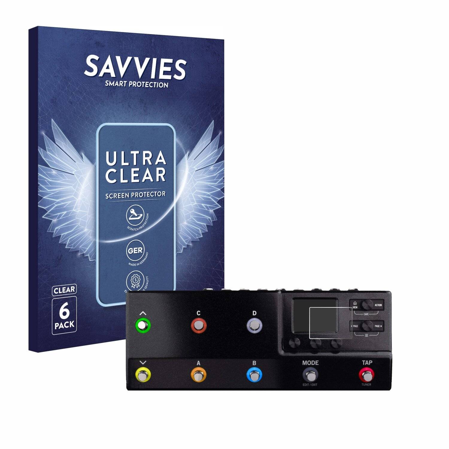 6x Savvies Displayschutz-Folie für Line 6 hx stomp