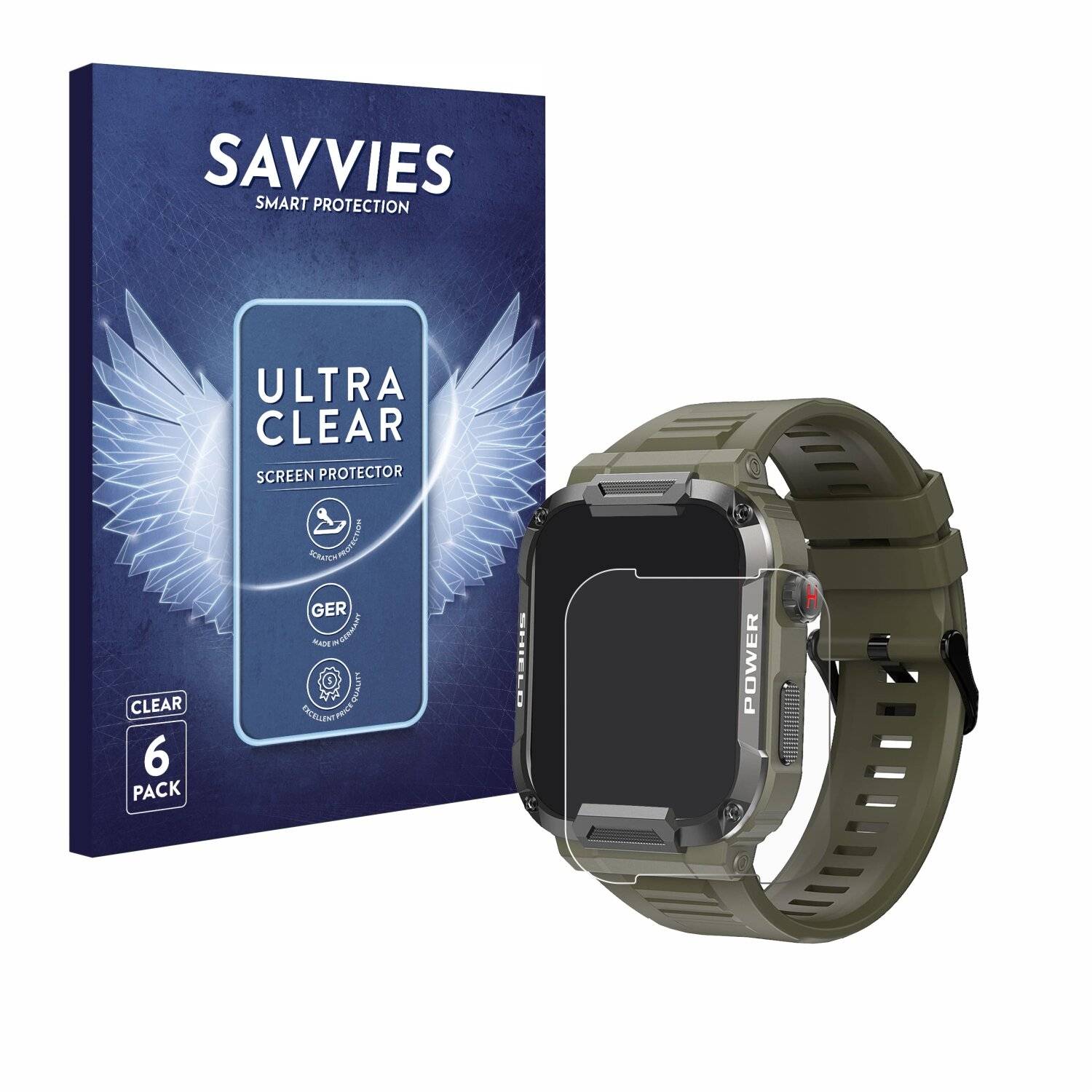6x Savvies Displayschutz-Folie für Carneedi