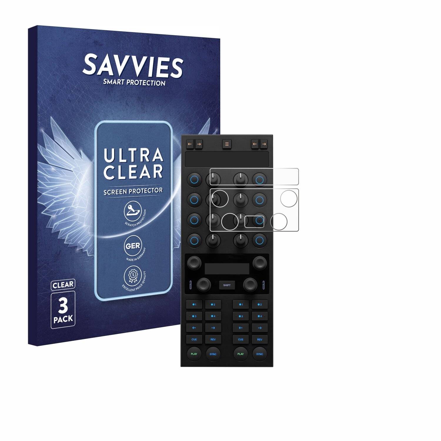 6x Savvies Displayschutz-Folie für Native Instruments Traktor Kontrol X1