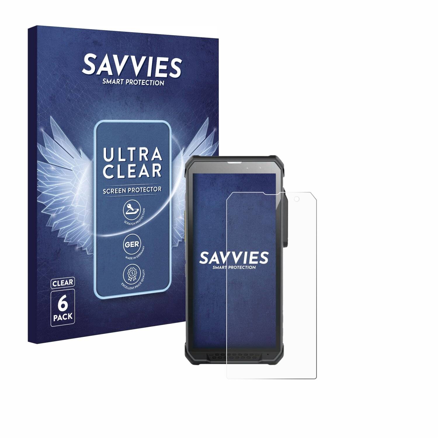 6x Savvies Displayschutz-Folie für RugGear