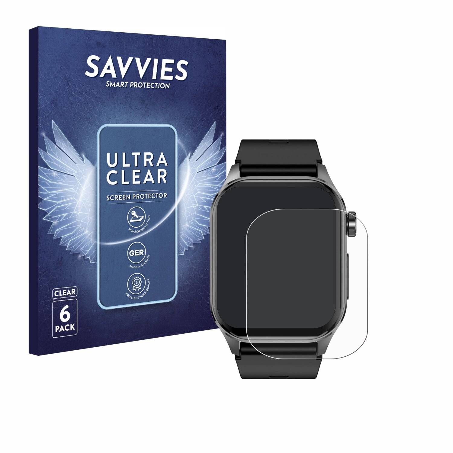 6x Savvies Displayschutz-Folie für Knauermann Pro 3