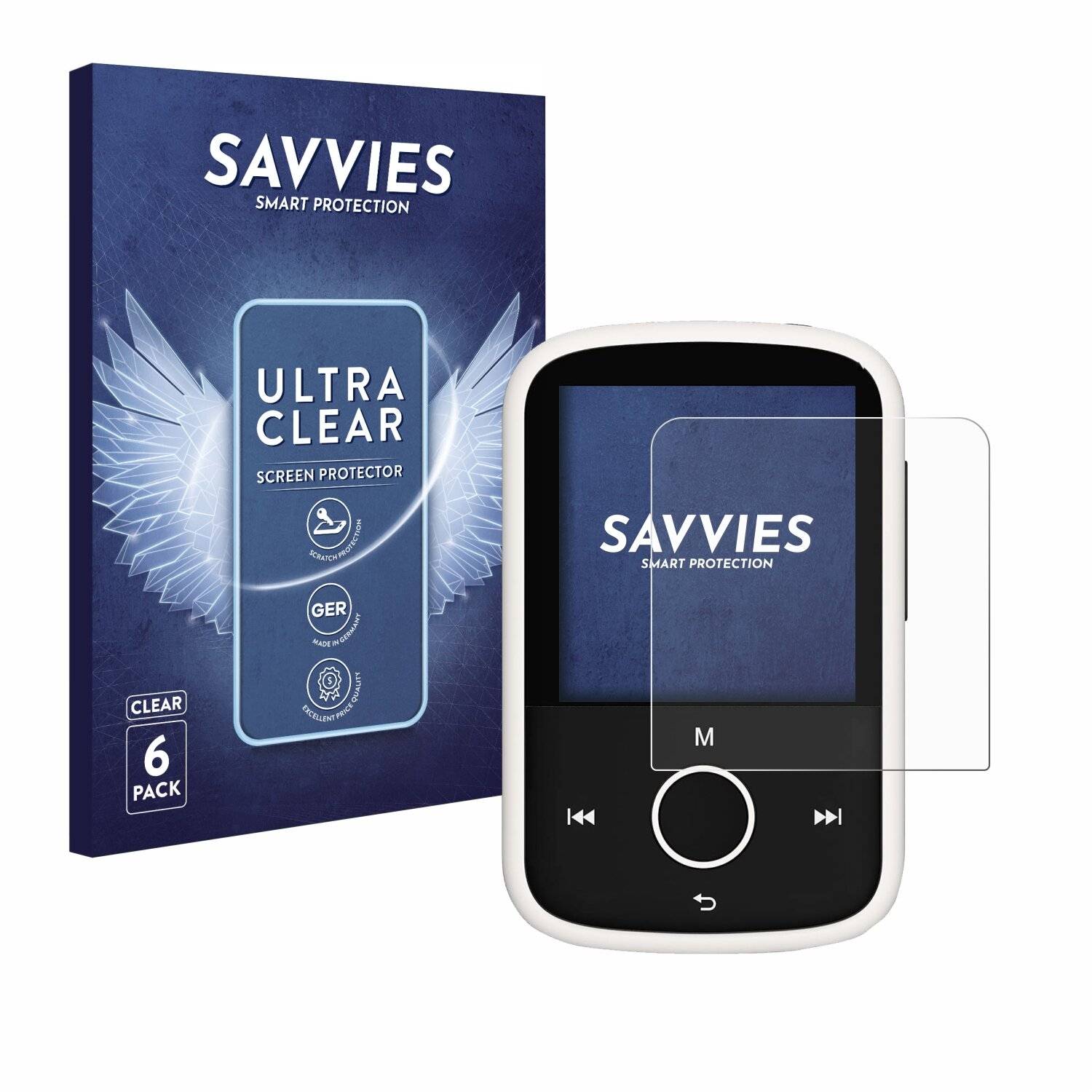6x Savvies Displayschutz-Folie für Majority MP3