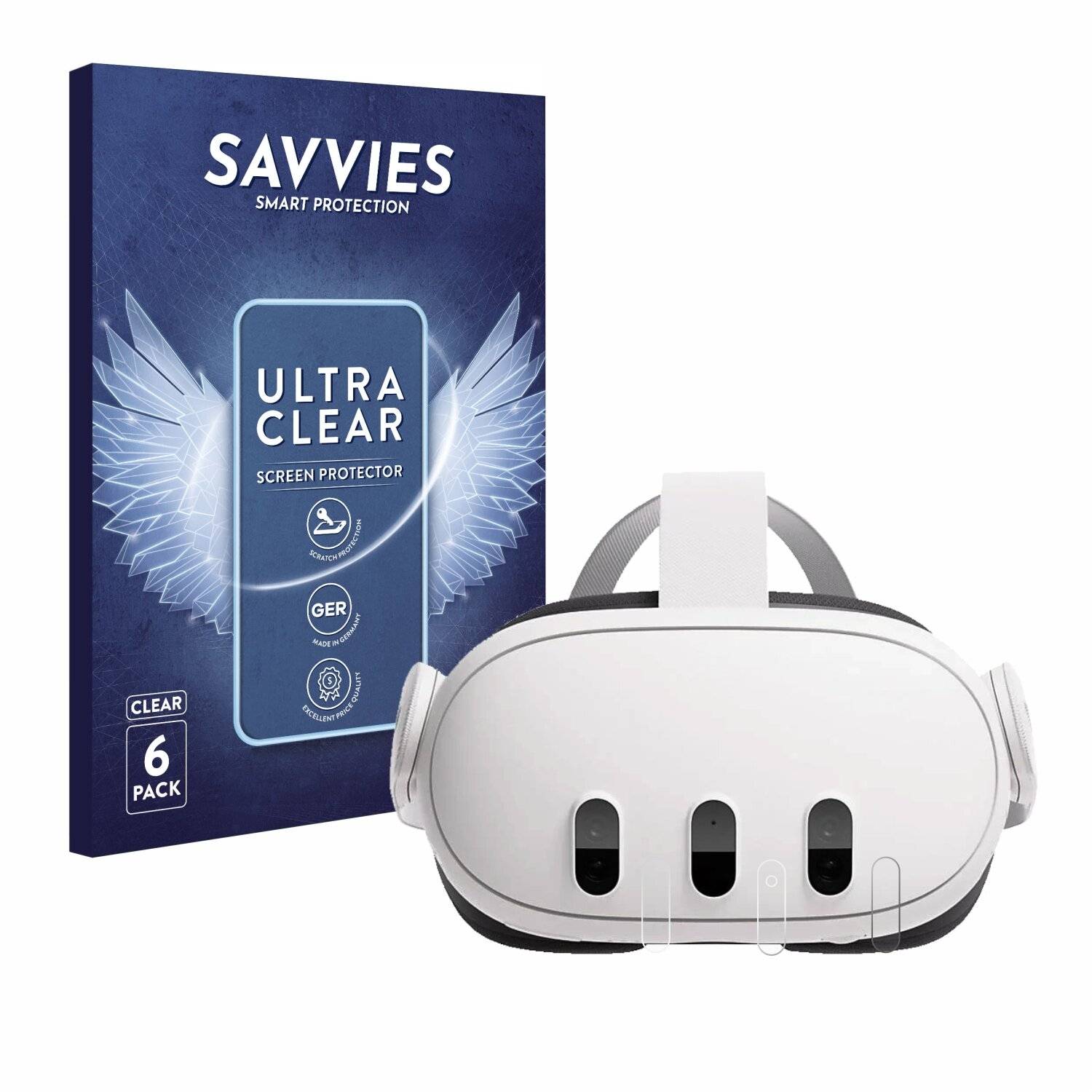 6x Savvies Displayschutz-Folie für Meta Quest
