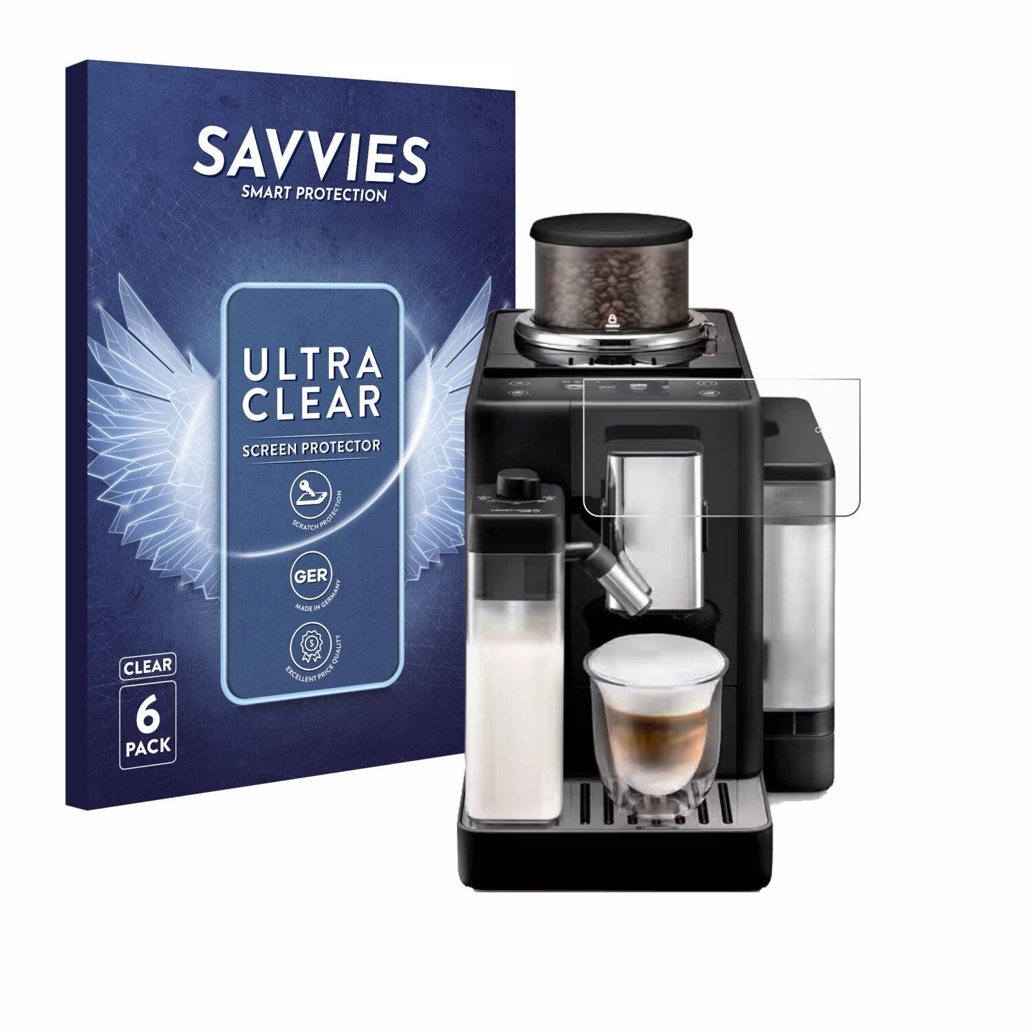 6x Savvies Displayschutz-Folie für DeLonghi