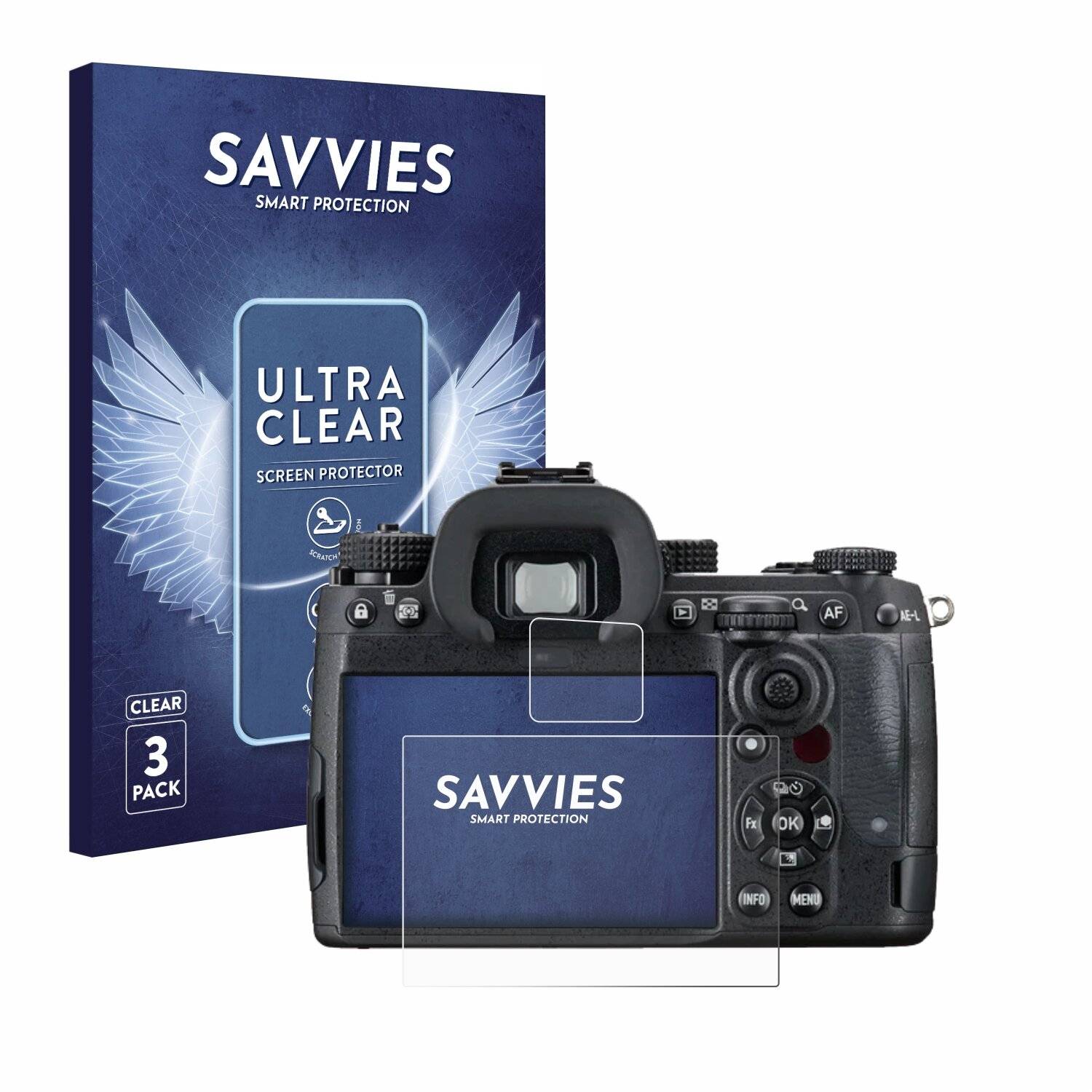 6x Savvies Displayschutz-Folie für Pentax K-3 Mark III