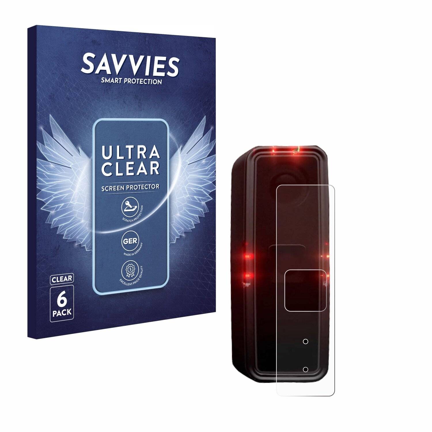 6x Savvies Displayschutz-Folie für Alps Alpine Ride Safety RS