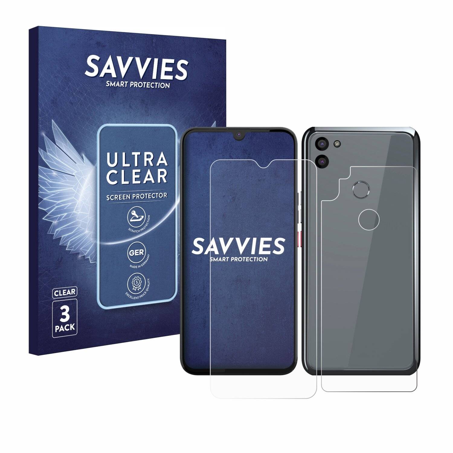 6x Savvies Displayschutz-Folie für Gigaset GS5 PRO SE