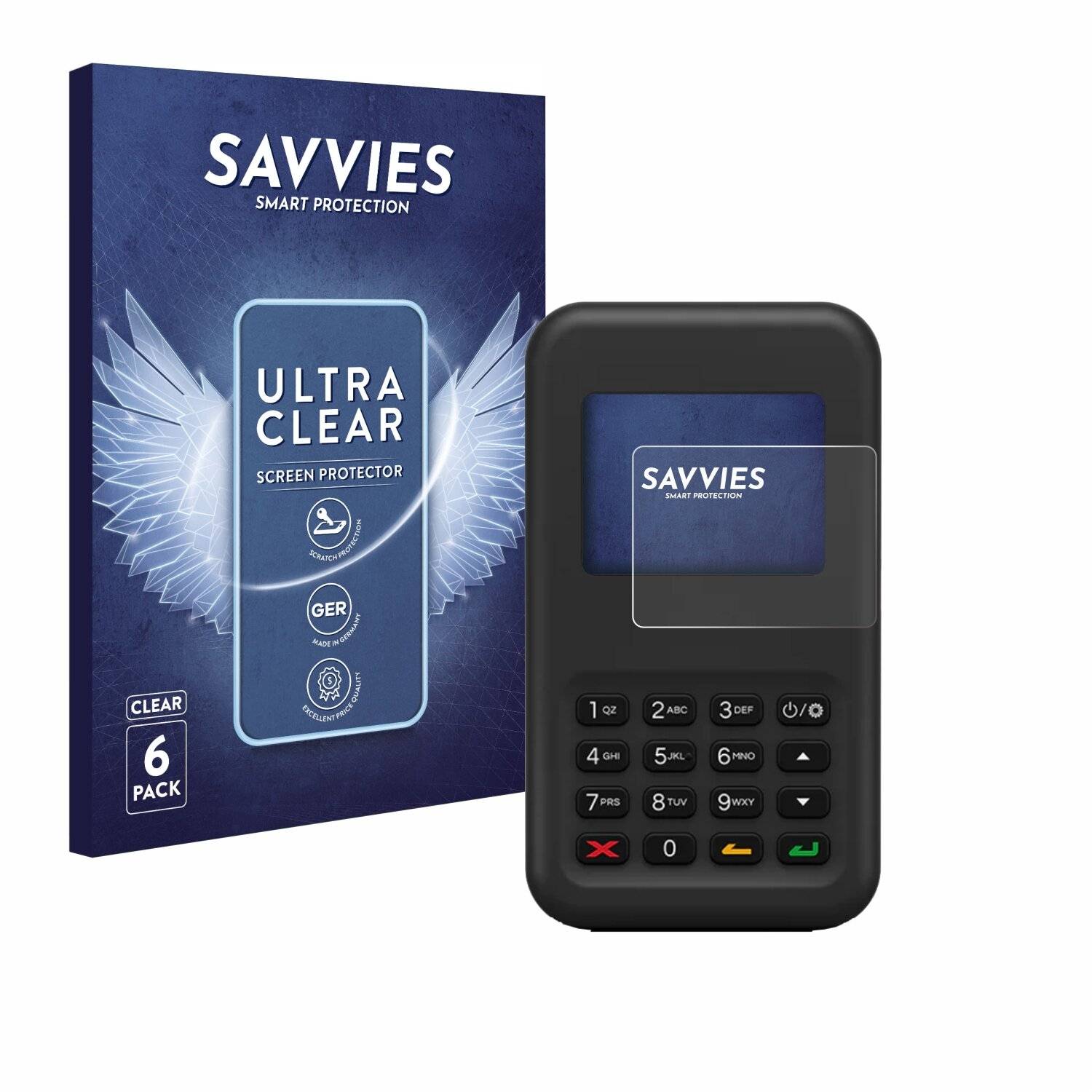 6x Savvies Displayschutz-Folie für Shopify WisePad