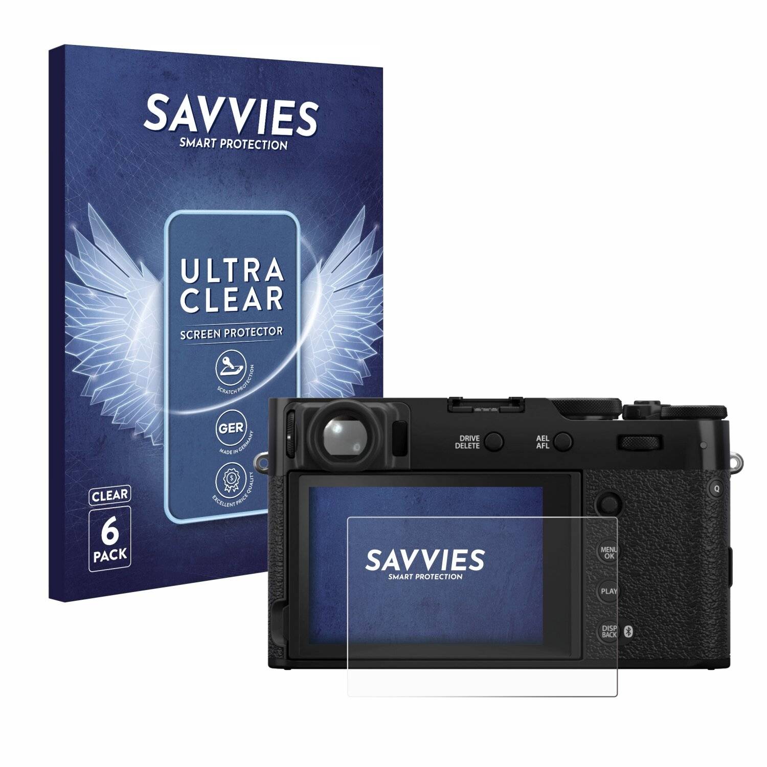 6x Savvies Displayschutz-Folie für Fujifilm