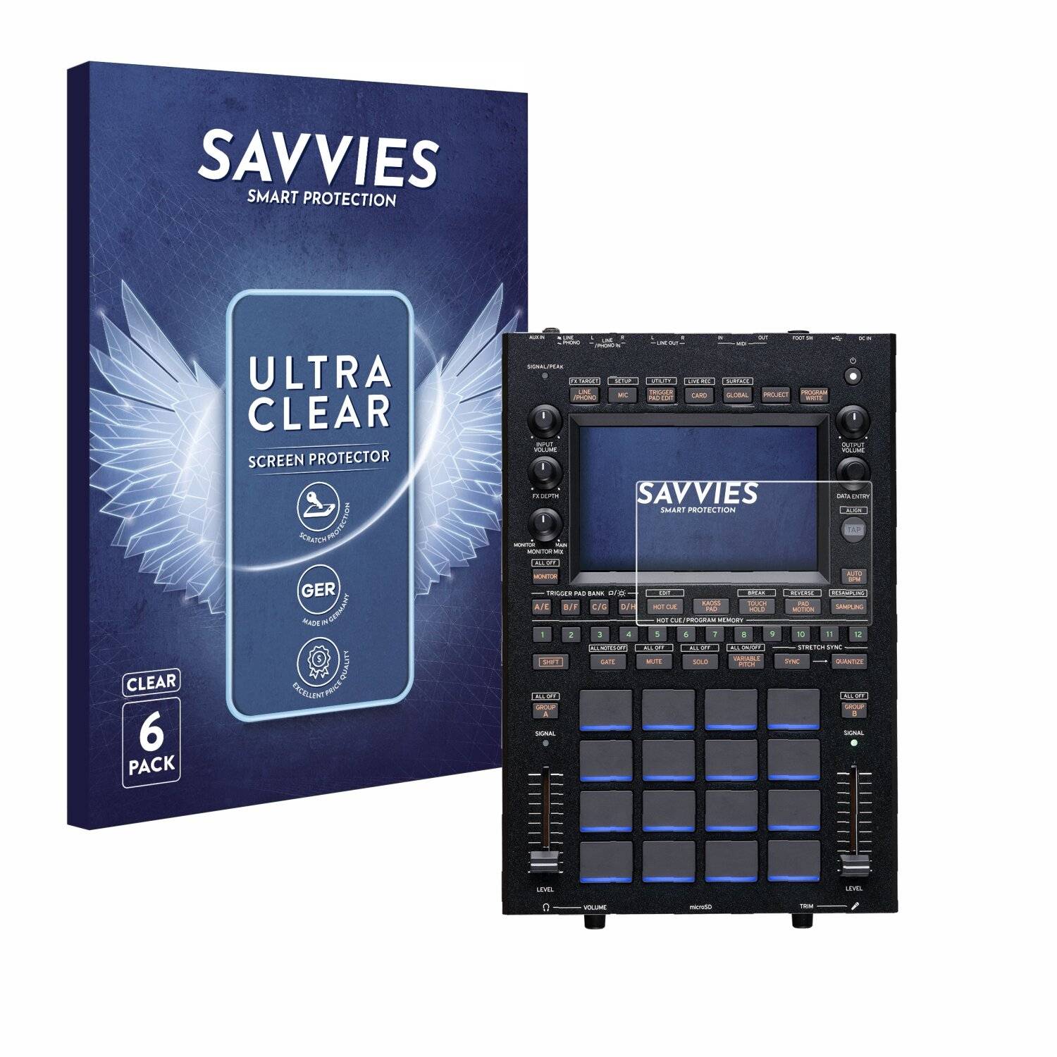 6x Savvies Displayschutz-Folie für KORG KAOSS