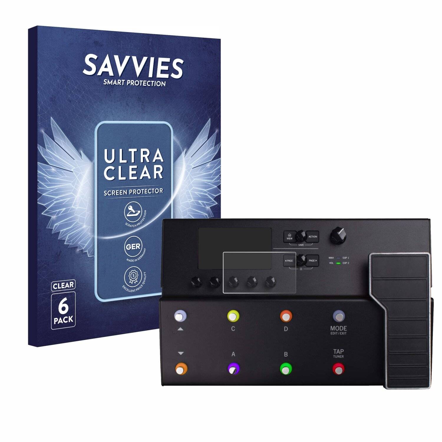 6x Savvies Displayschutz-Folie für Line 6 POD