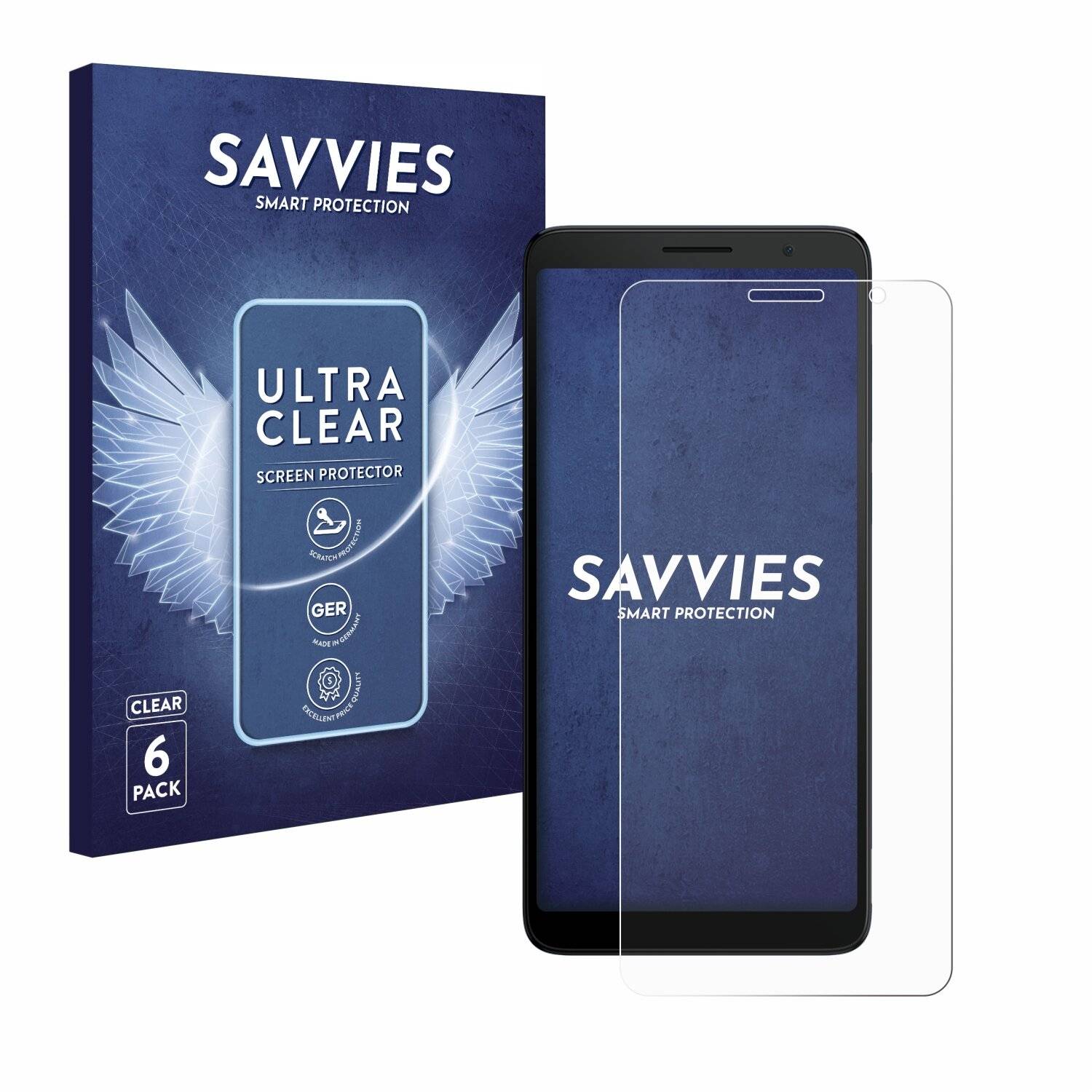 6x Savvies Displayschutz-Folie für TCL
