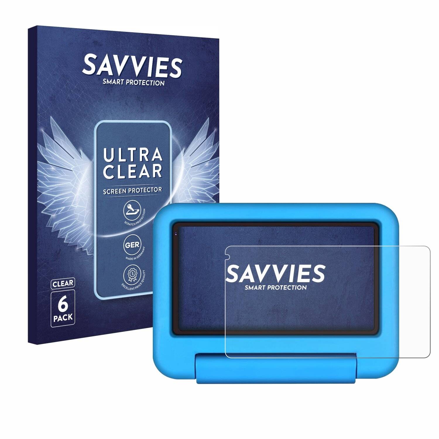 6x Savvies Displayschutz-Folie für Sebbe S21 Kids Tablet