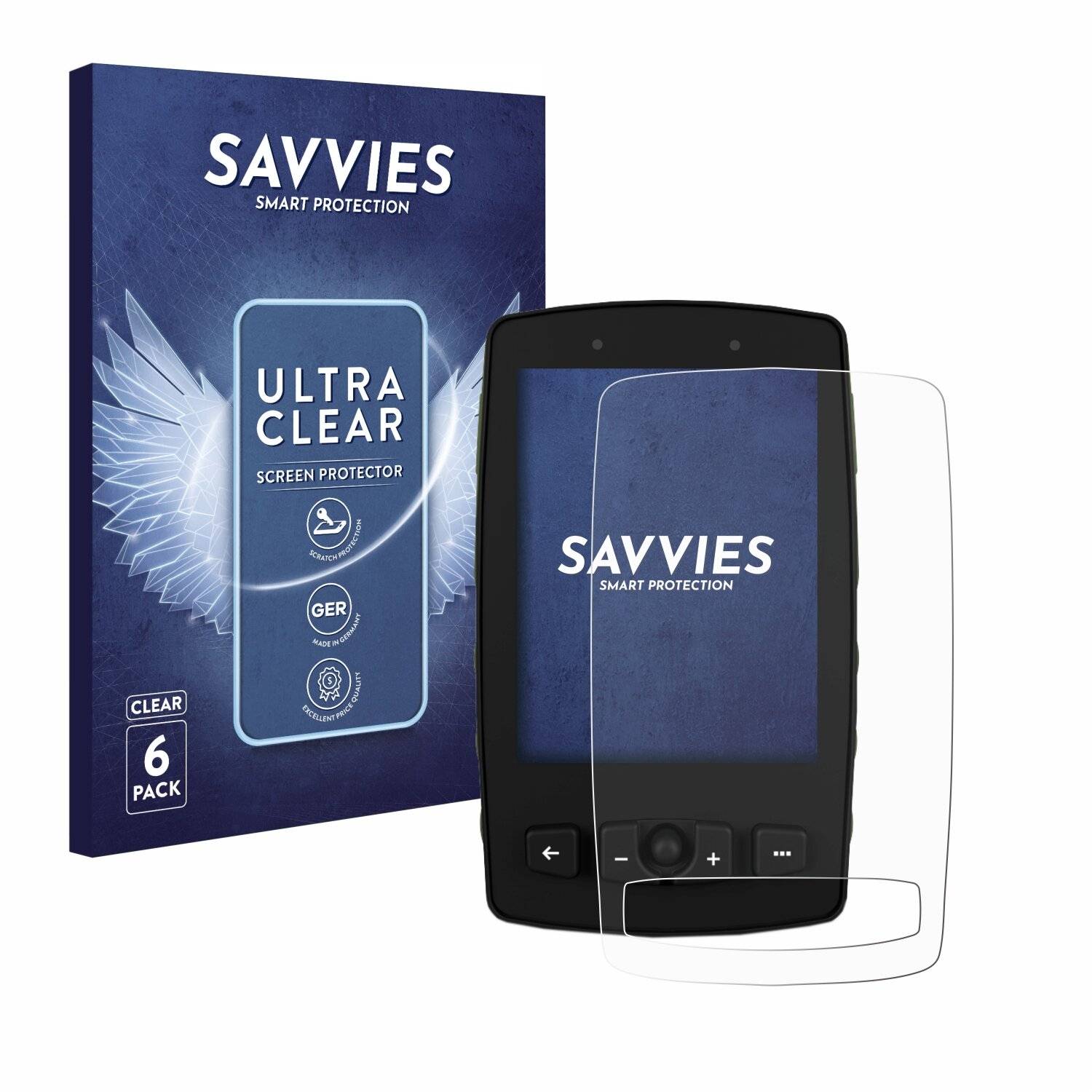 6x Savvies Displayschutz-Folie für TwoNav Aventura 2