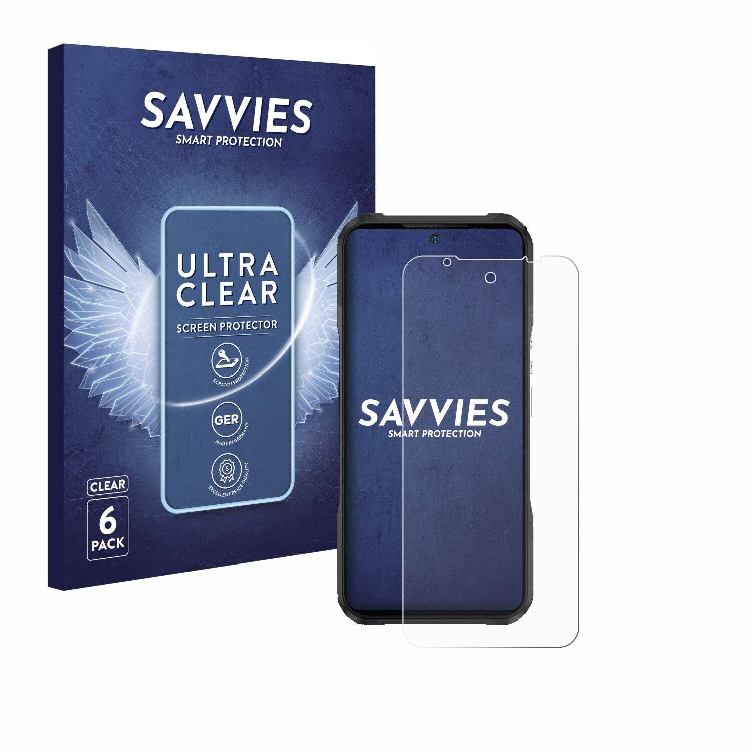 6x Savvies Displayschutz-Folie für Doogee