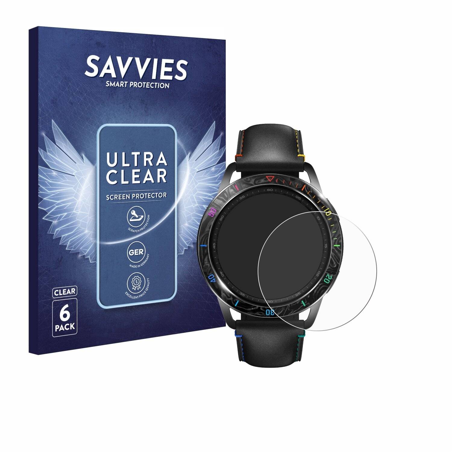 6x Savvies Displayschutz-Folie für Xiaomi Watch