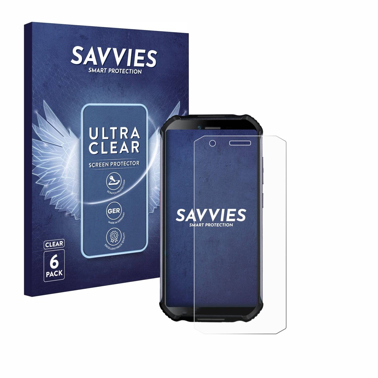 6x Savvies Displayschutz-Folie für Doogee S41